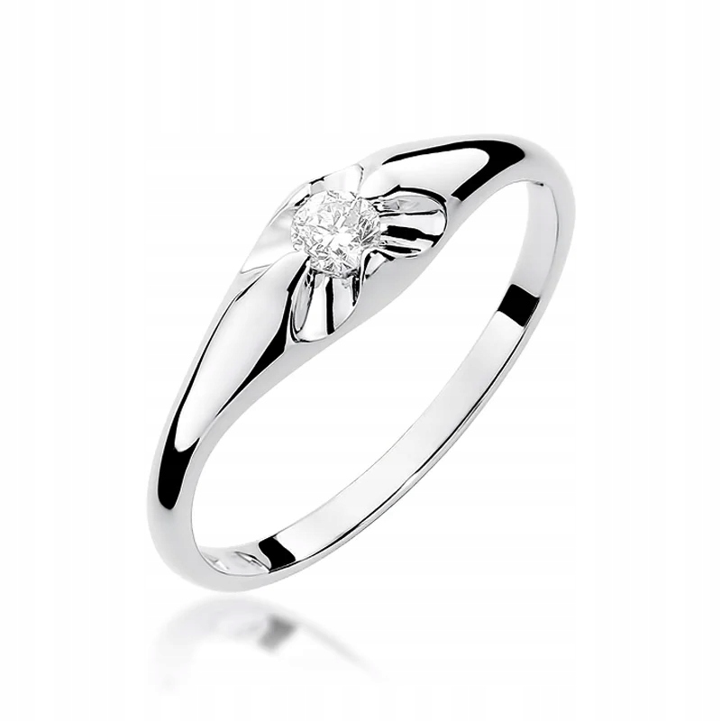 Pierścionek W-331 0,10ct brylanty białe złoto 585