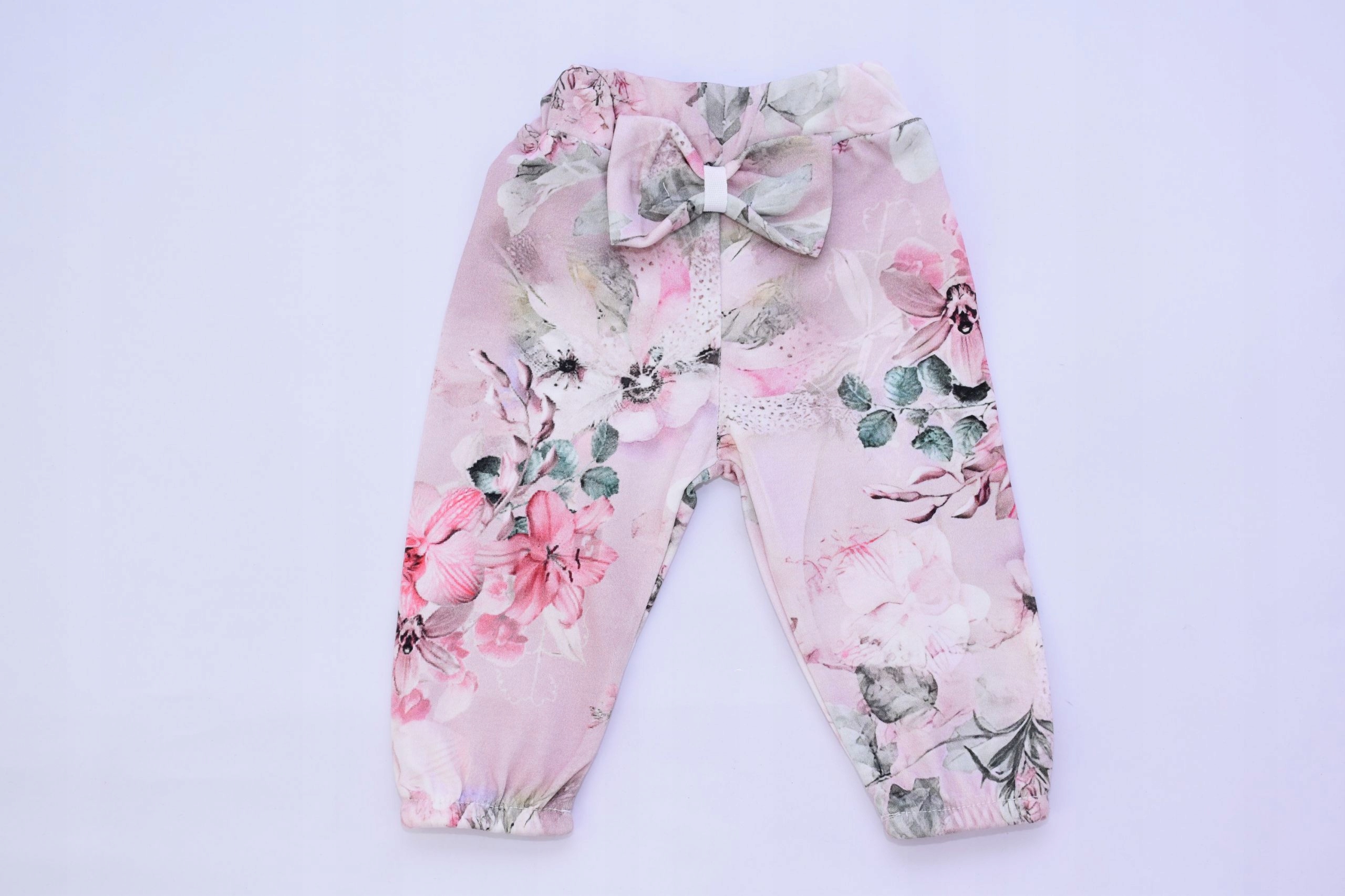 KOMPLET UBRANEK DLA DZIEWCZYNKI Z OPASKĄ KWIATY 68 Rozmiar (new) 68 (63 - 68 cm)