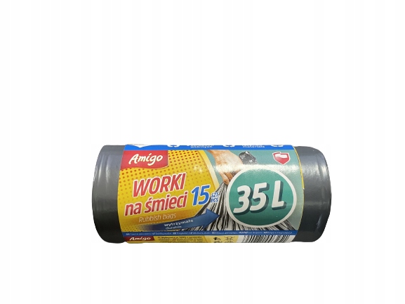 

Worki Na Śmieci Uniwersalne Ldpe 35L 15SZT. Amigo