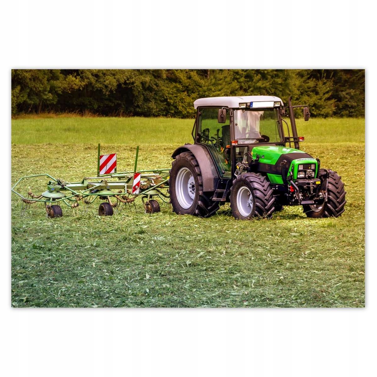 Fototapety 200x135 Traktor na poli Seno