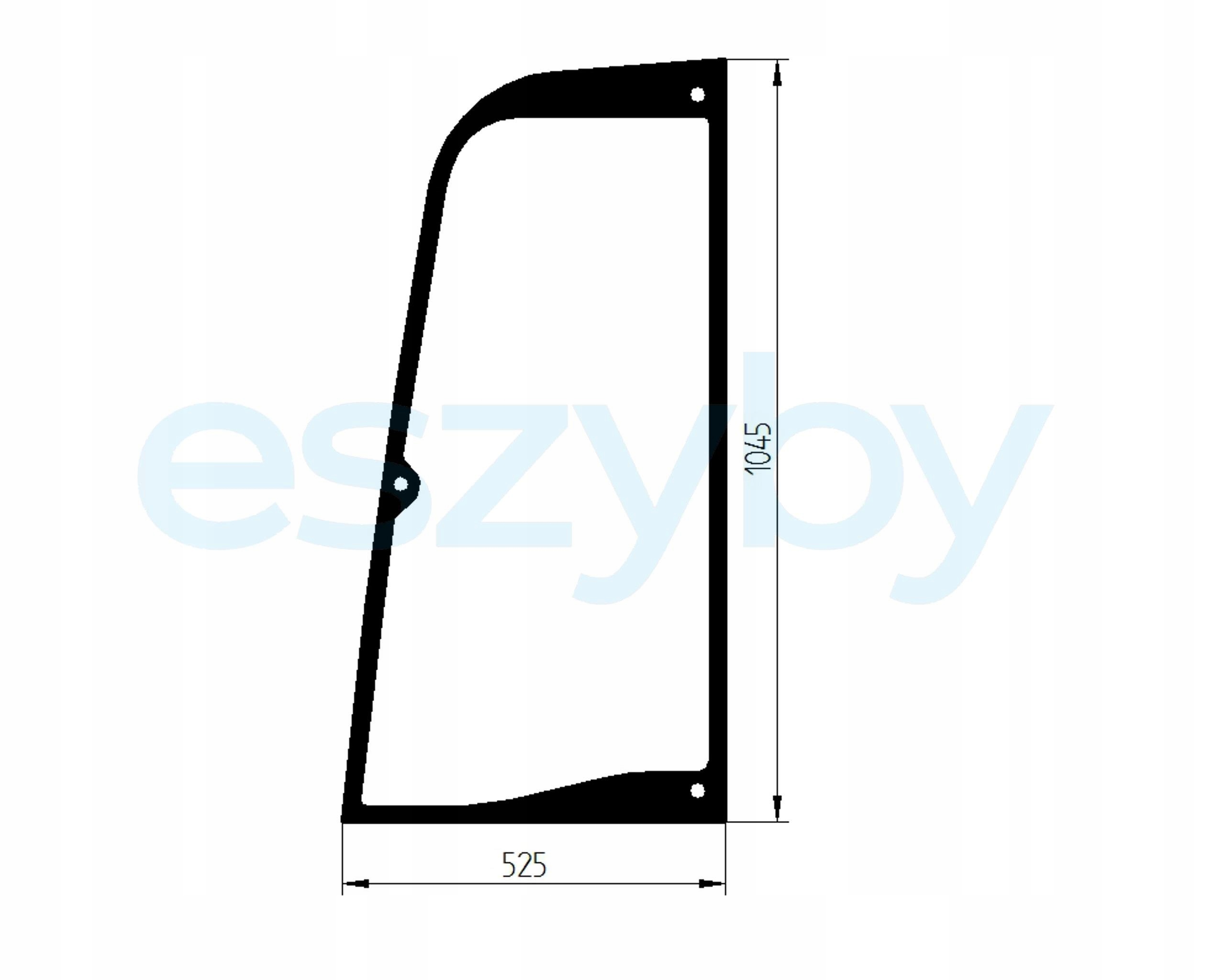 sklo teleskopický nakladač Manitou boční pravý