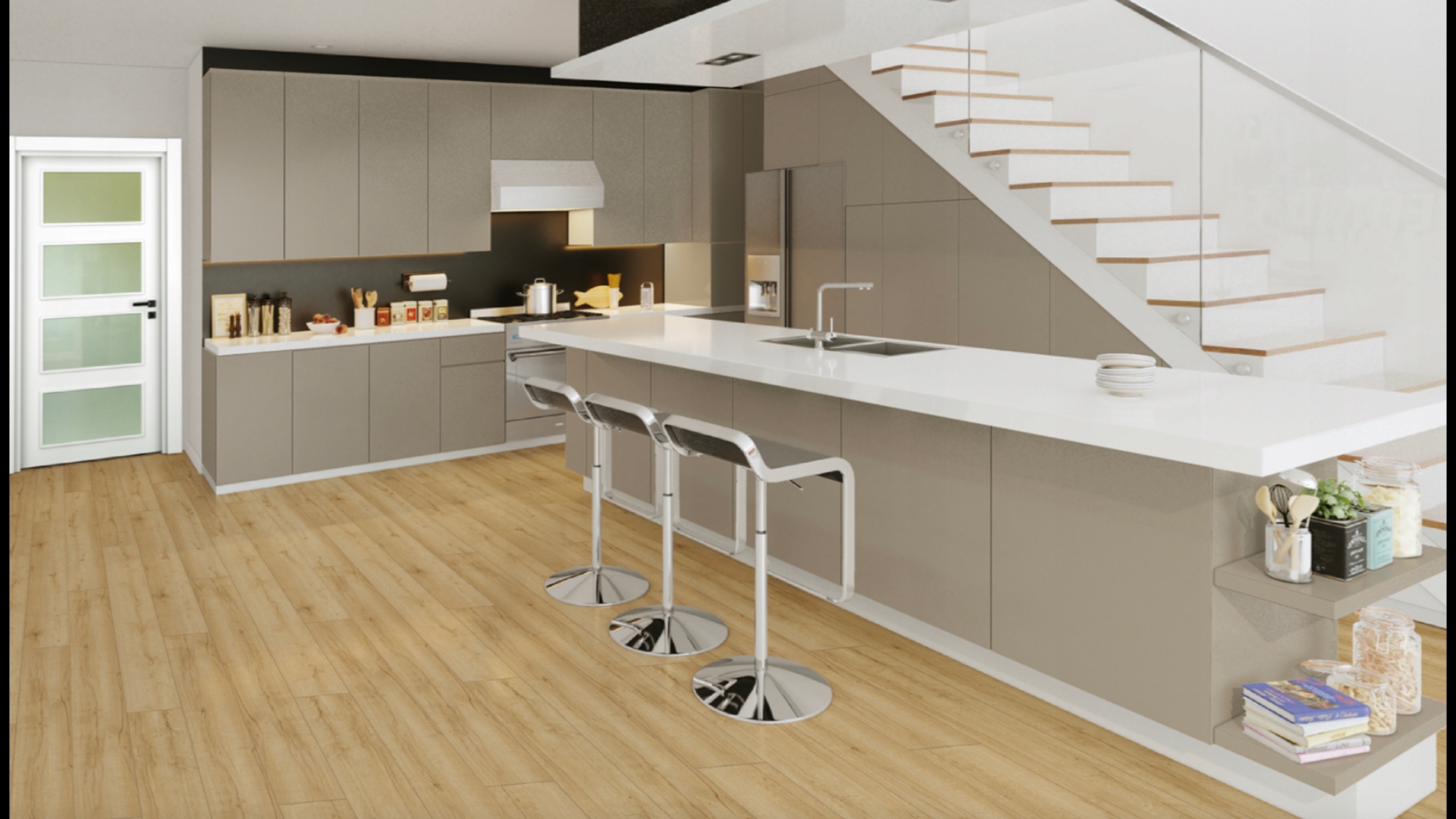 Fronty akrylowe Akryl-24 SZARY MAT 713x296 GREY Wysokość produktu 71.3 cm