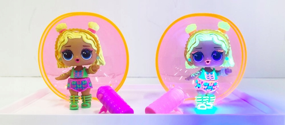 LOL Lalka w kuli SURPRISE Świecąca Niespodzianka Neon Pop Stars AKCESORIA Materiał plastik