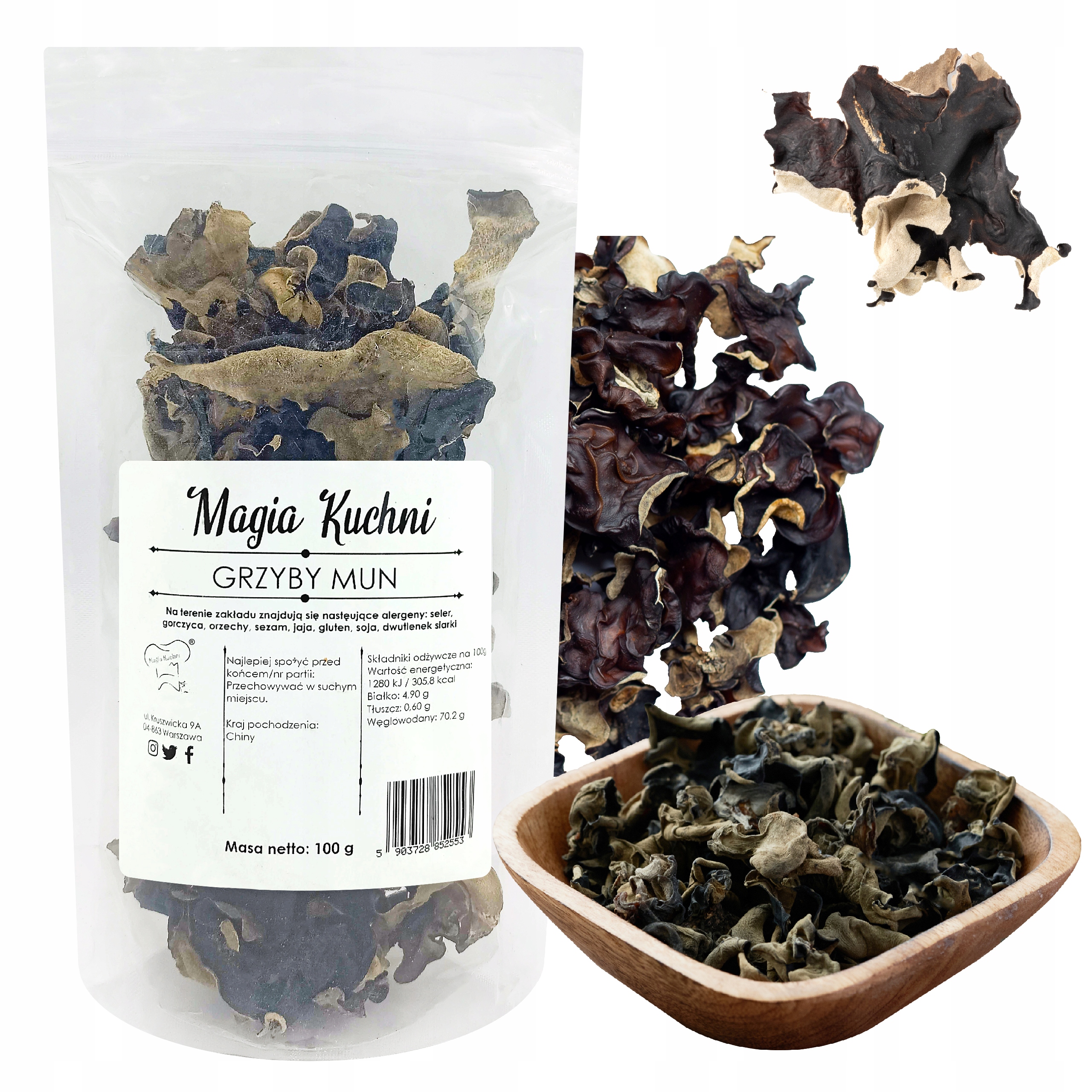 

Grzyby suszone Mun Całe 100g