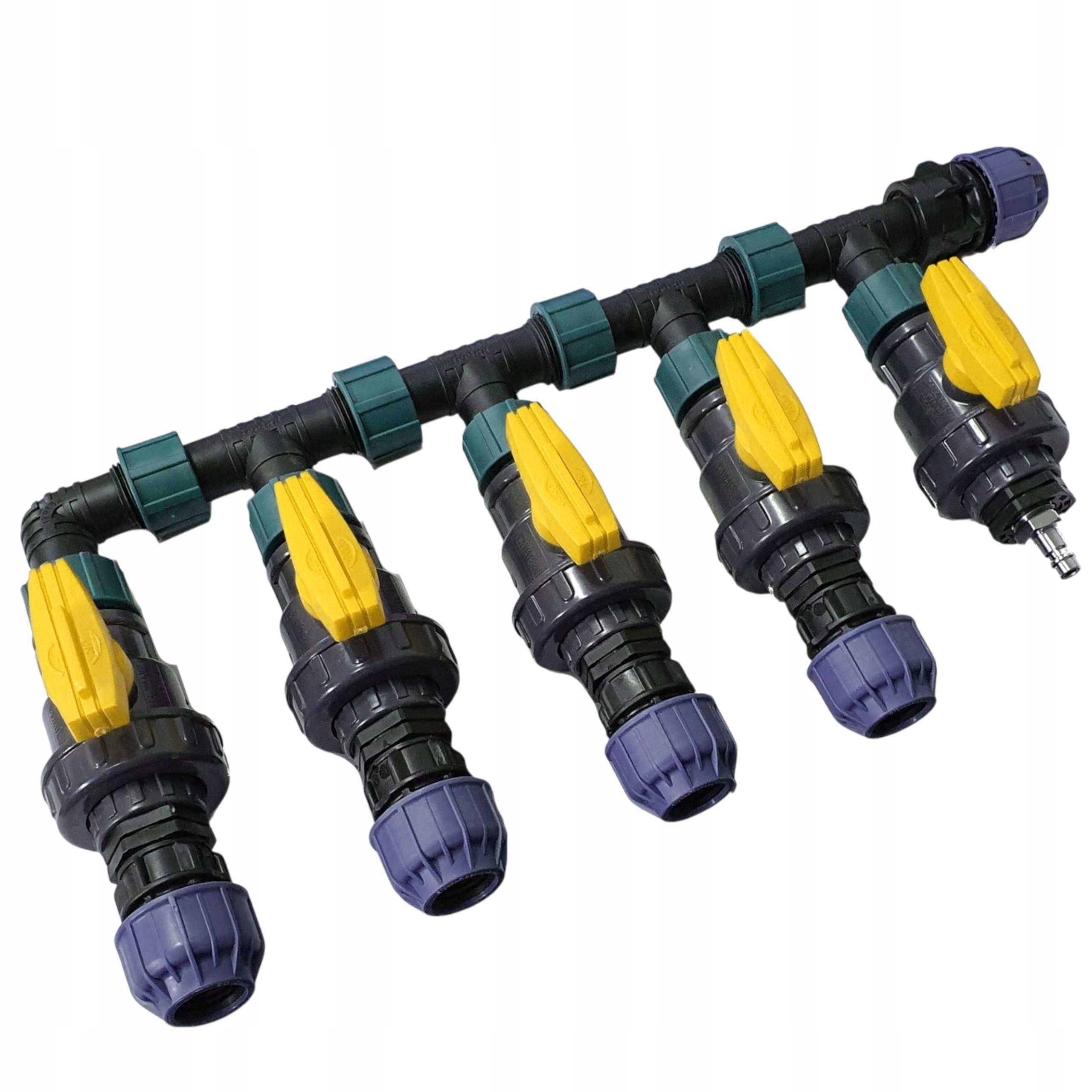 Zestaw kolektor nawadnianie automatyczne 4 sekcje odpowietrznik fi25