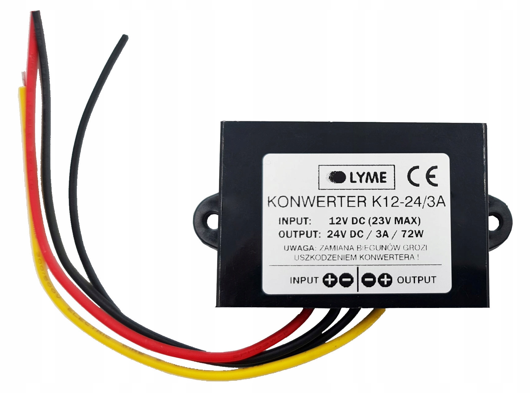 

Konwerter napięcia 3A 72W z 12V na 24V Step up