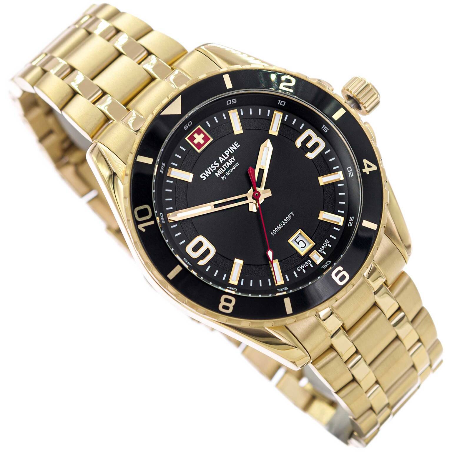 Pánské Hodinky Swiss Alpine Military SAM7034.1117 Sierra Zlatý Náramek