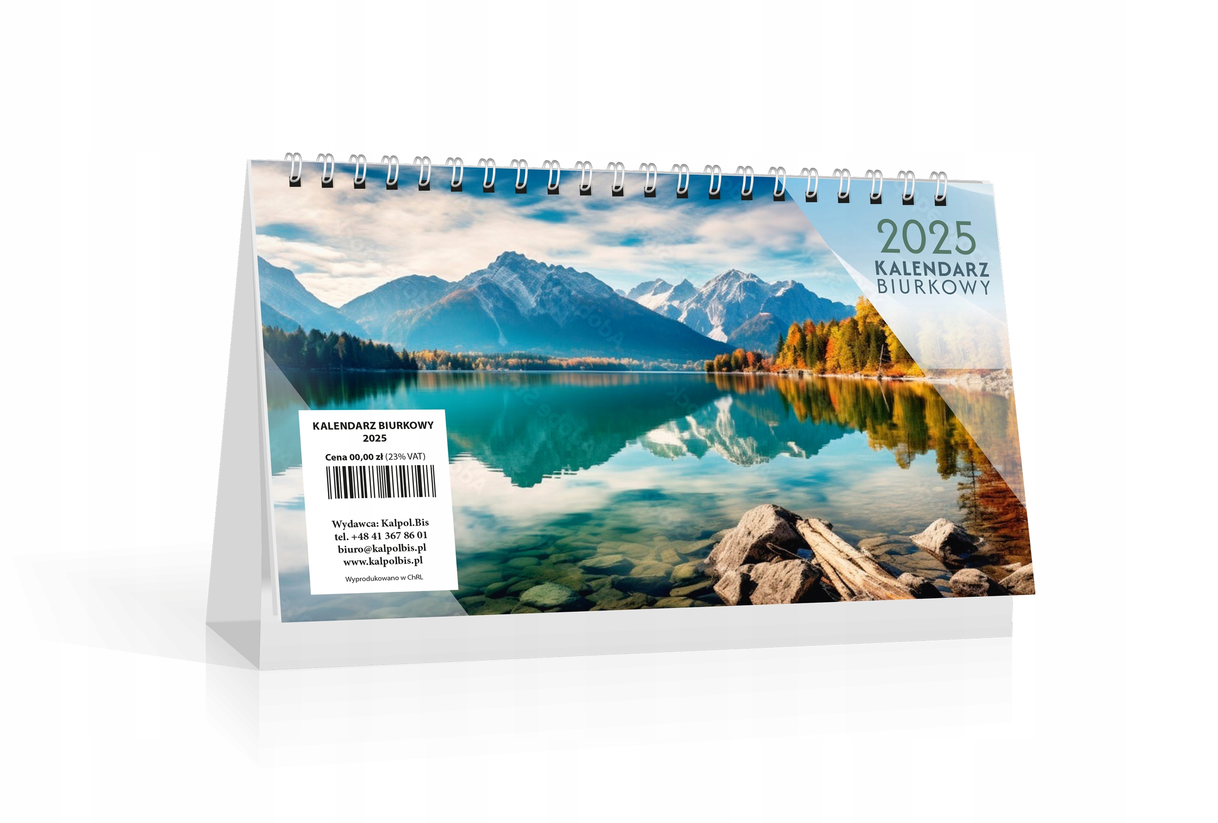 KALENDARZ BIURKOWY PEJZAŻE 2025 MIESIĘCZNY