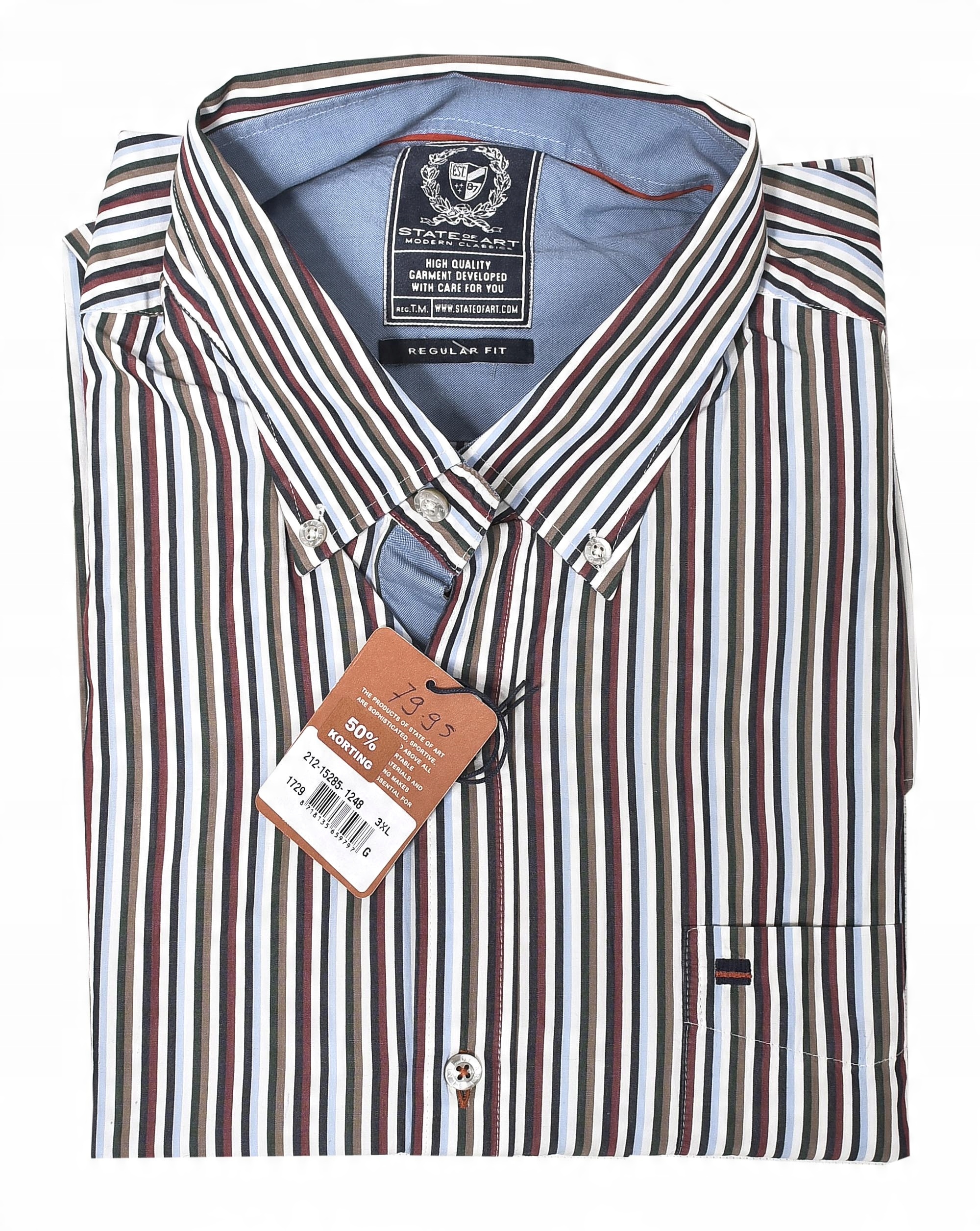 

State Of Art koszula paski regular bawełna 3XL 48