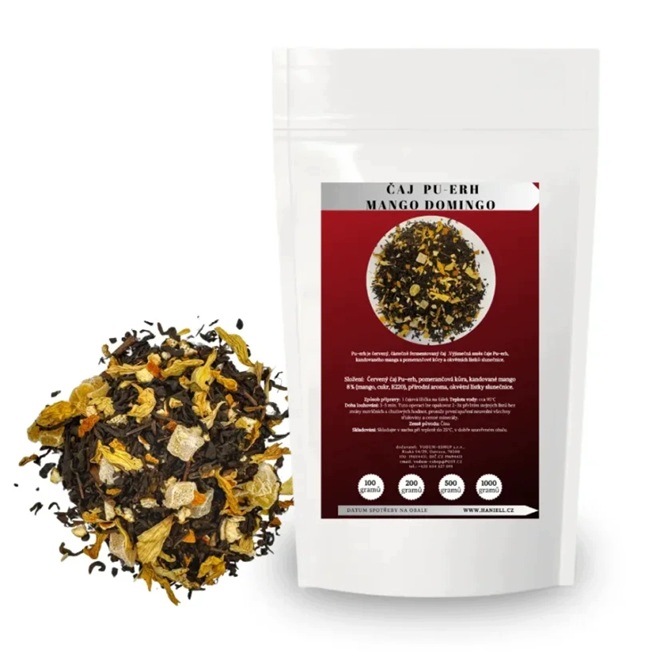 Čaj Pu-Erh Mango Domingo 1 kg Haniell