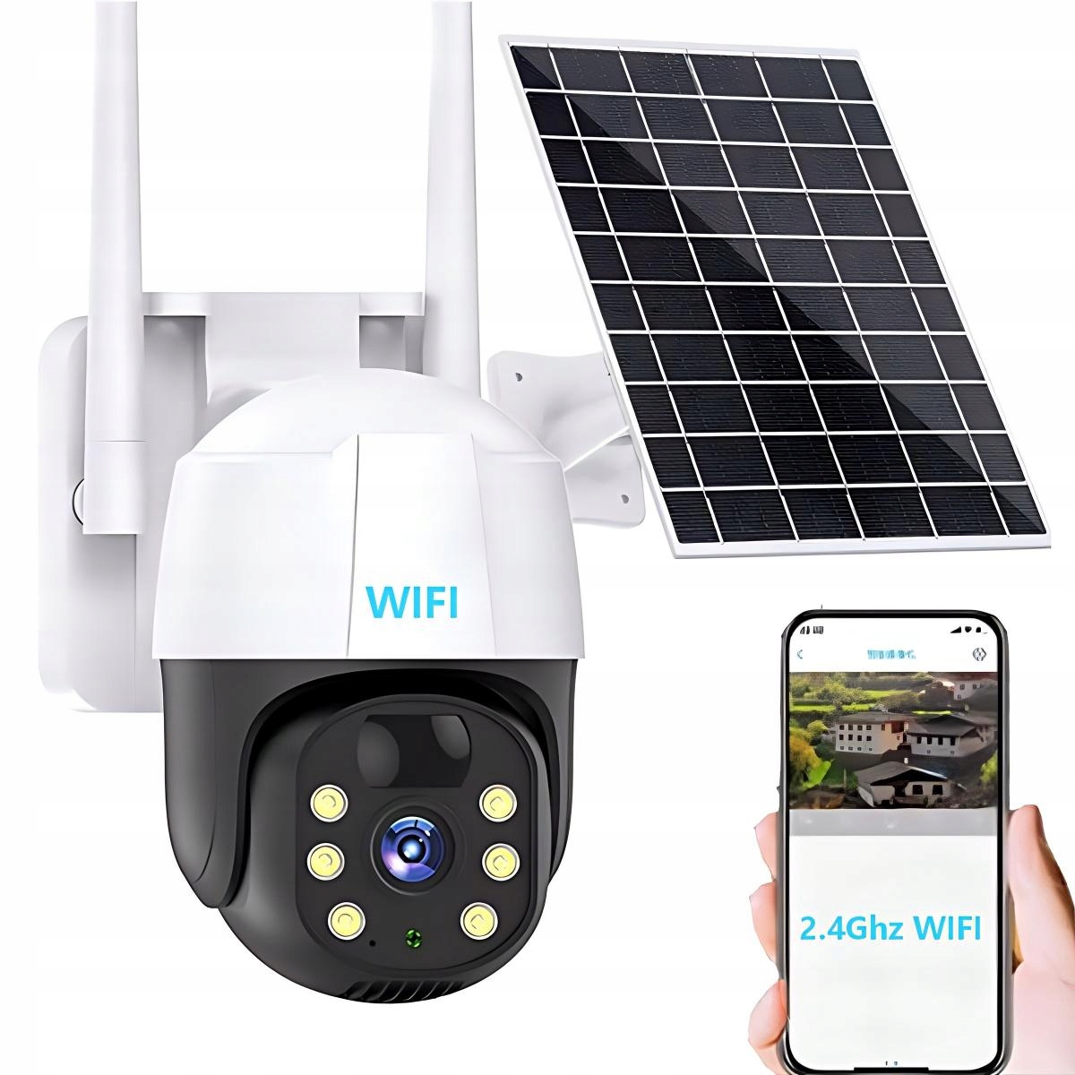Solární Kamera Otočná 3MP Hd Wi-fi venkovní aplikace