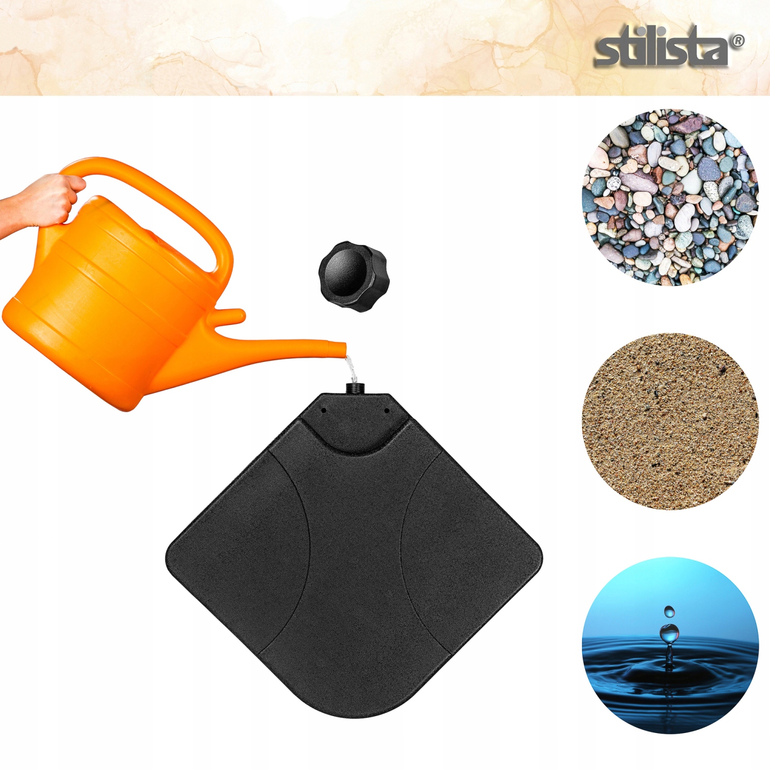 STOJAK PODSTAWA POD PARASOL OGRODOWY OBCIĄŻNIK Waga produktu z opakowaniem jednostkowym 9 kg