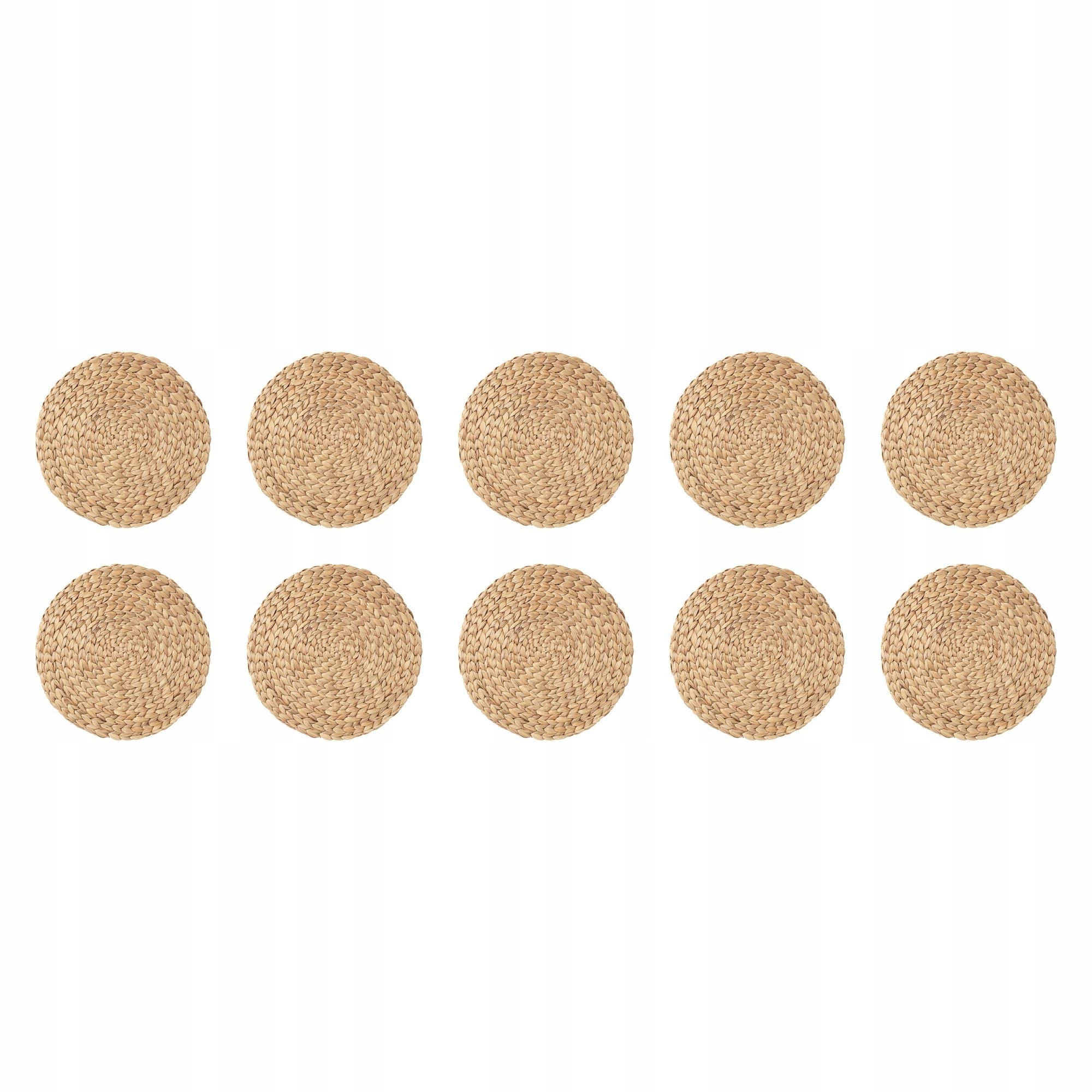 10 ks Podložka Soaré z vodního hyacintu 37 cm, ručně vyrobená