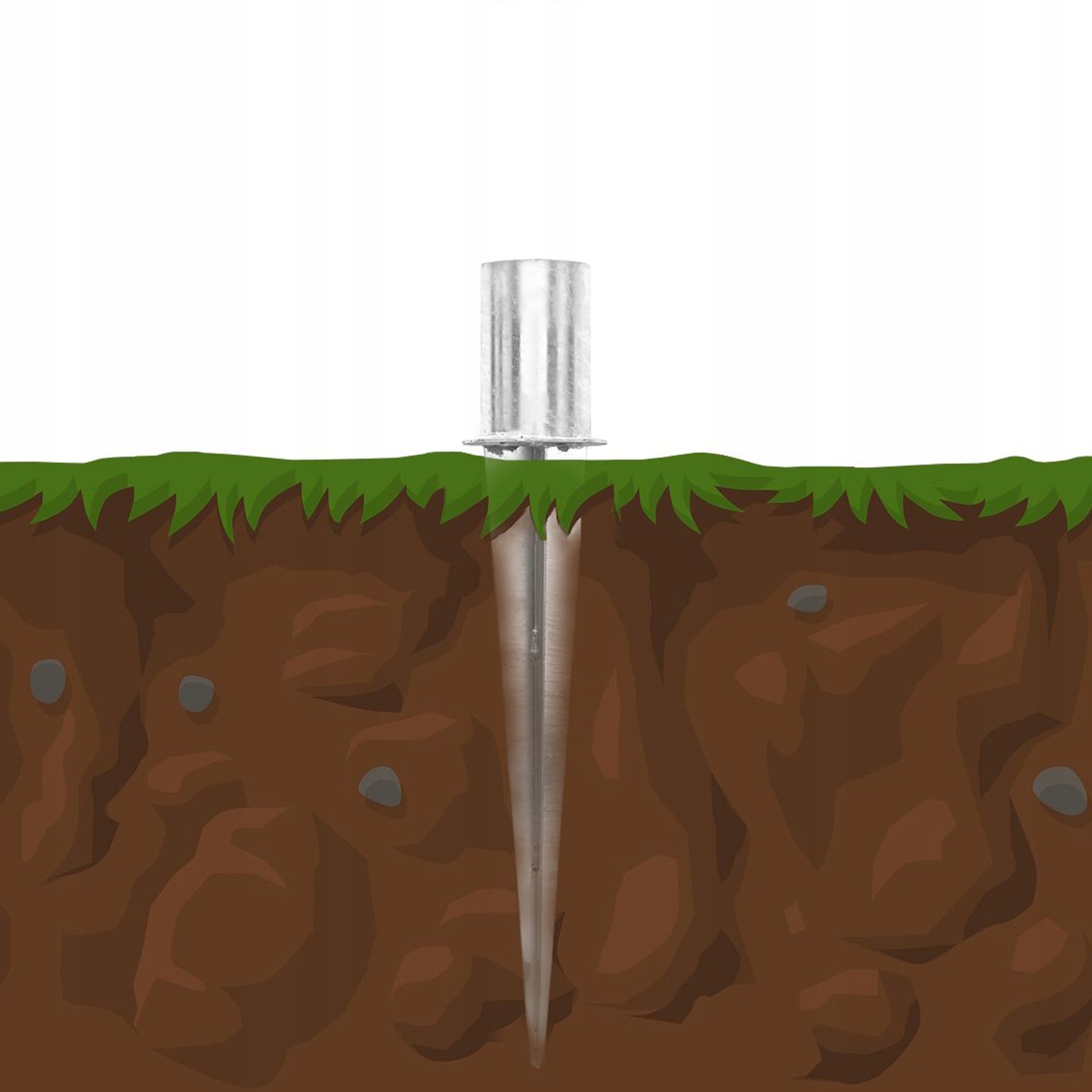 WSPORNIK WBIJANY PODSTAWA SŁUPA FI 100 Producent Bauster
