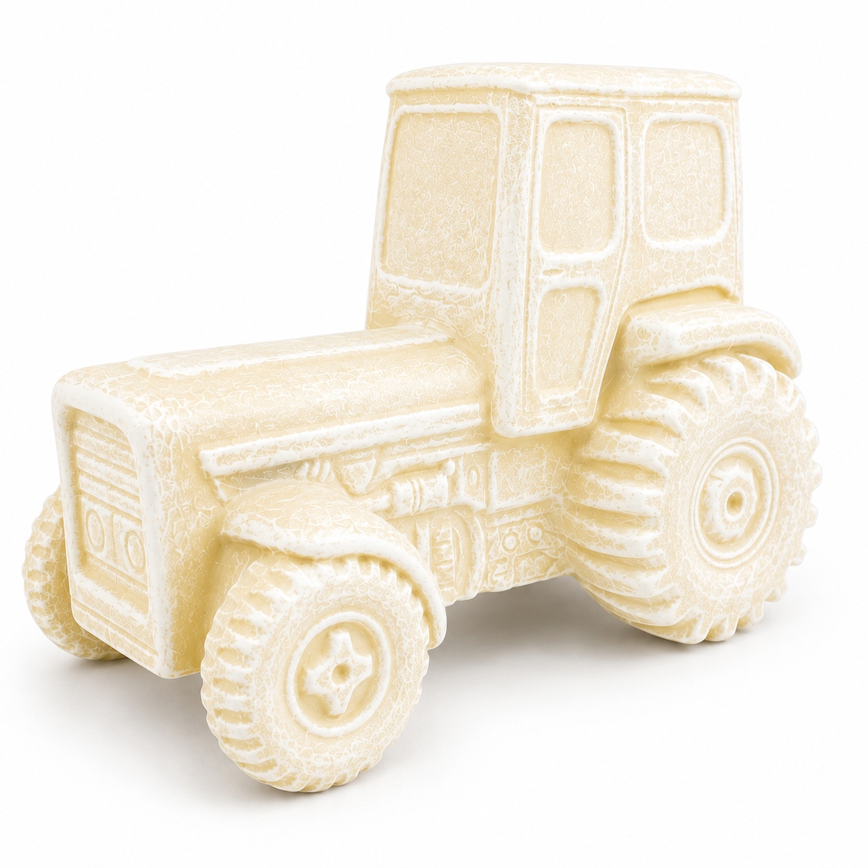 Pokladnička Traktor keramická velká 21 cm Polský výrobek Ruční práce ecru