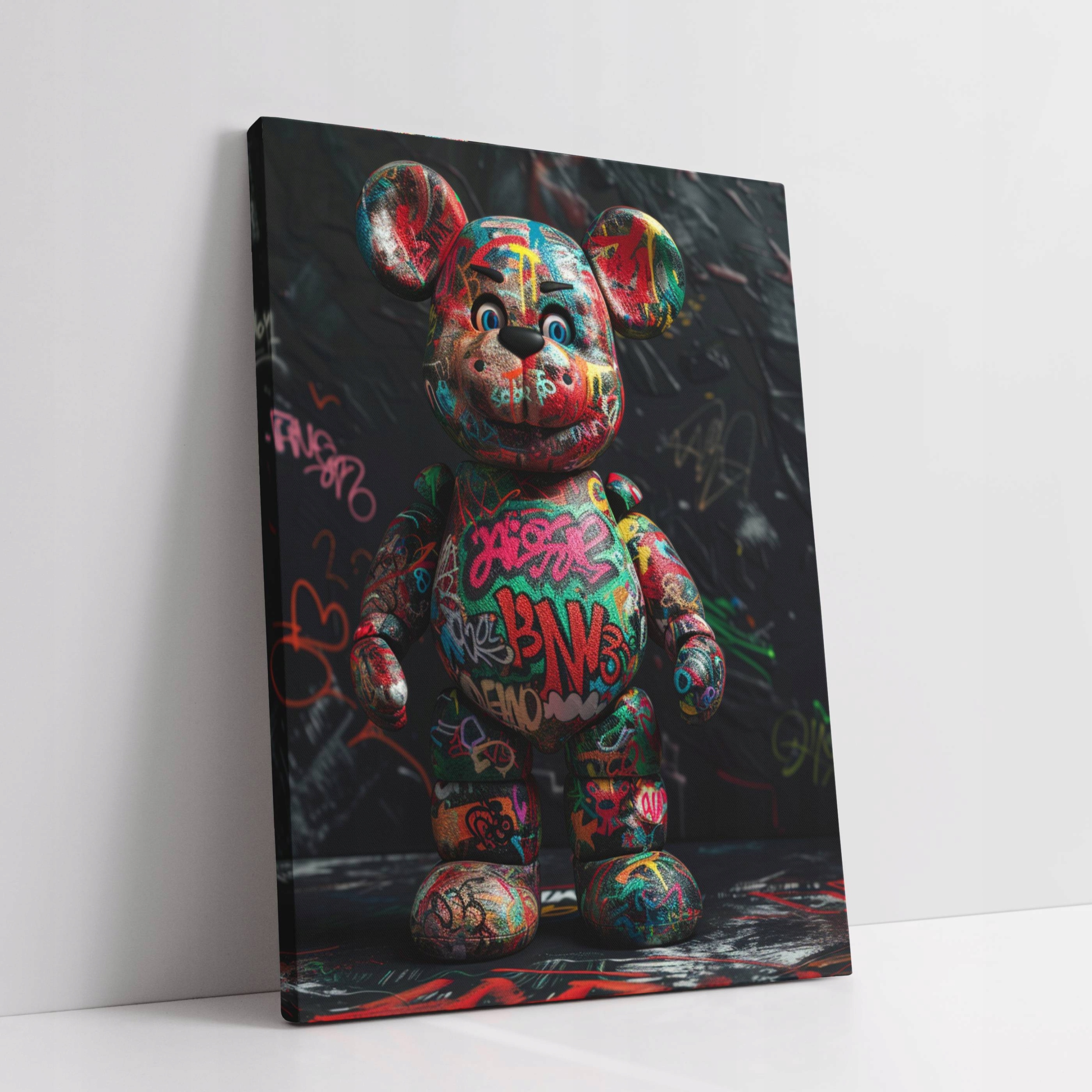 Obraz na plátně Grafitti Medvídek Moderní módní do domu obývacího pokoje 75x100