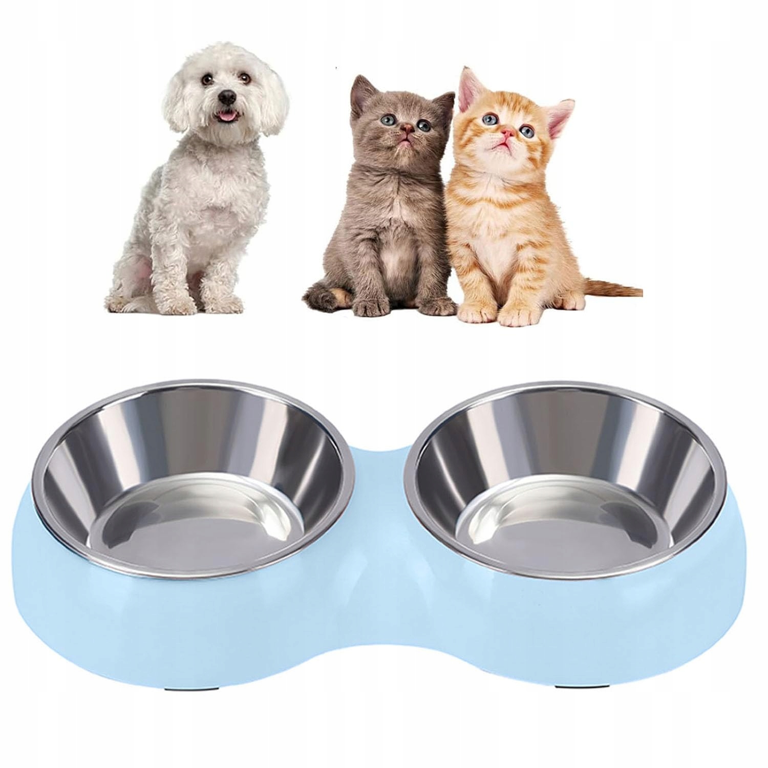 Levně Camiter Misky pro psy a kočky Nerezová Ocel Multifunkční modré