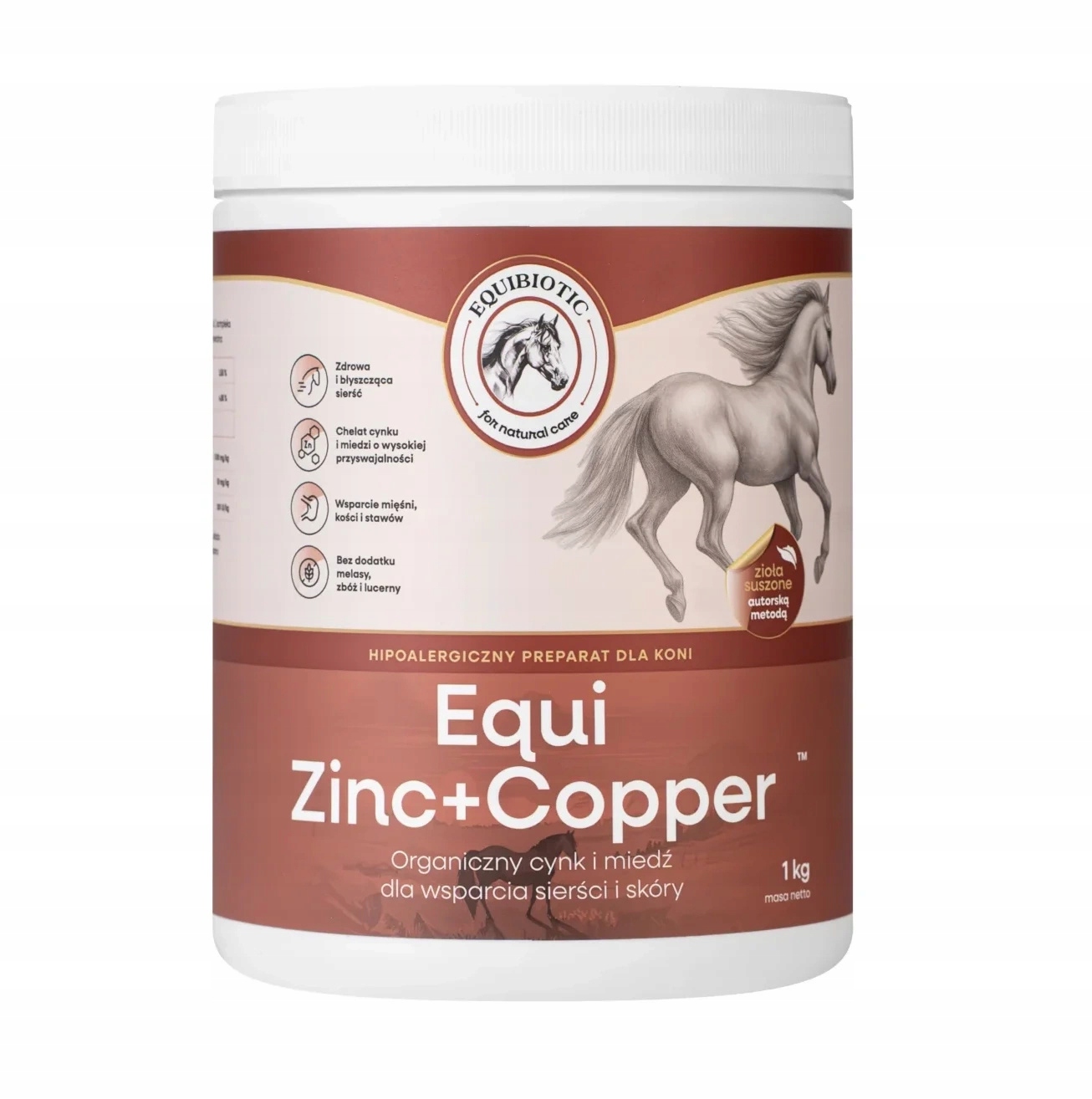 Equi Zinc+Coppe Suplement dla zdrowia koni 1kg