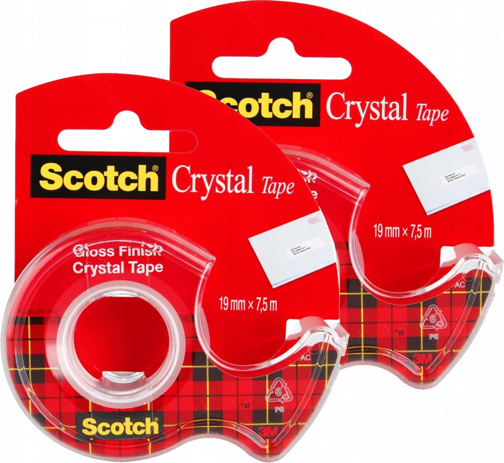 

Taśma Biurowa Scotch Crystal Clear Transparent x 2