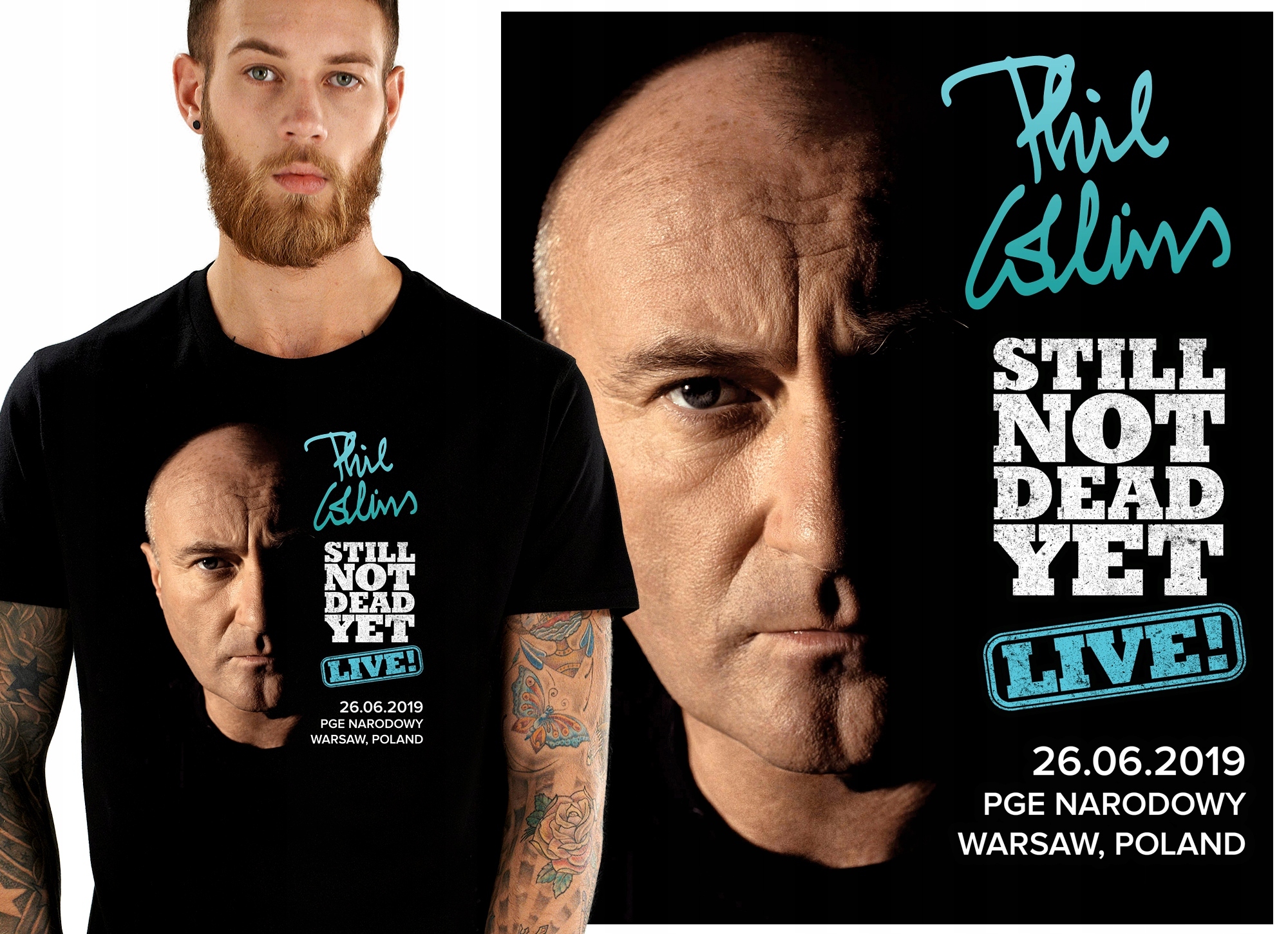 

Phil Collins Tour 2019 Koncert Koszulka Męska M