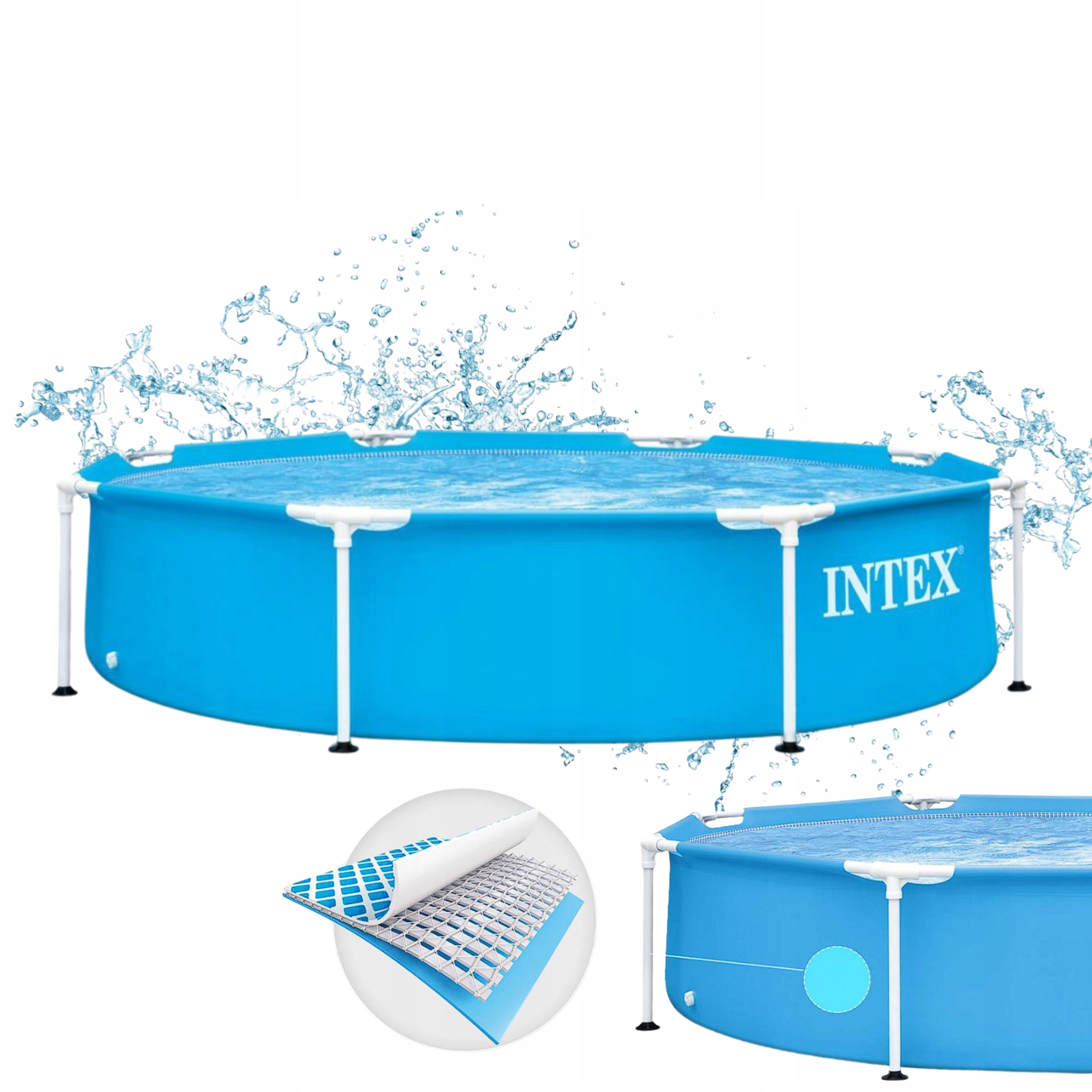 Basen Stelażowy Okrągły Intex 28205 244x51 cm, Wytrzymały, Łatwy w Montażu