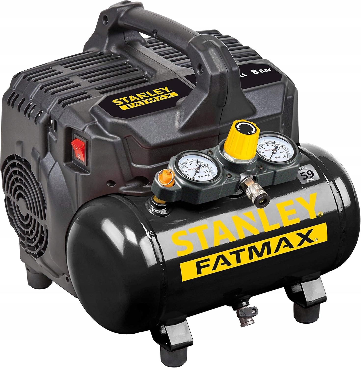 Cichy Kompresor Stanley Fatmax Silent 8 bar 105 l/min 1kM/750W DST101/8/6