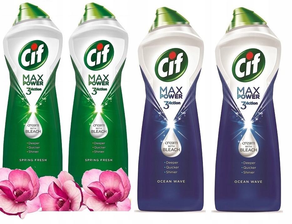 

Zestaw Cif Max Power 1L mleczko z wybielaczem