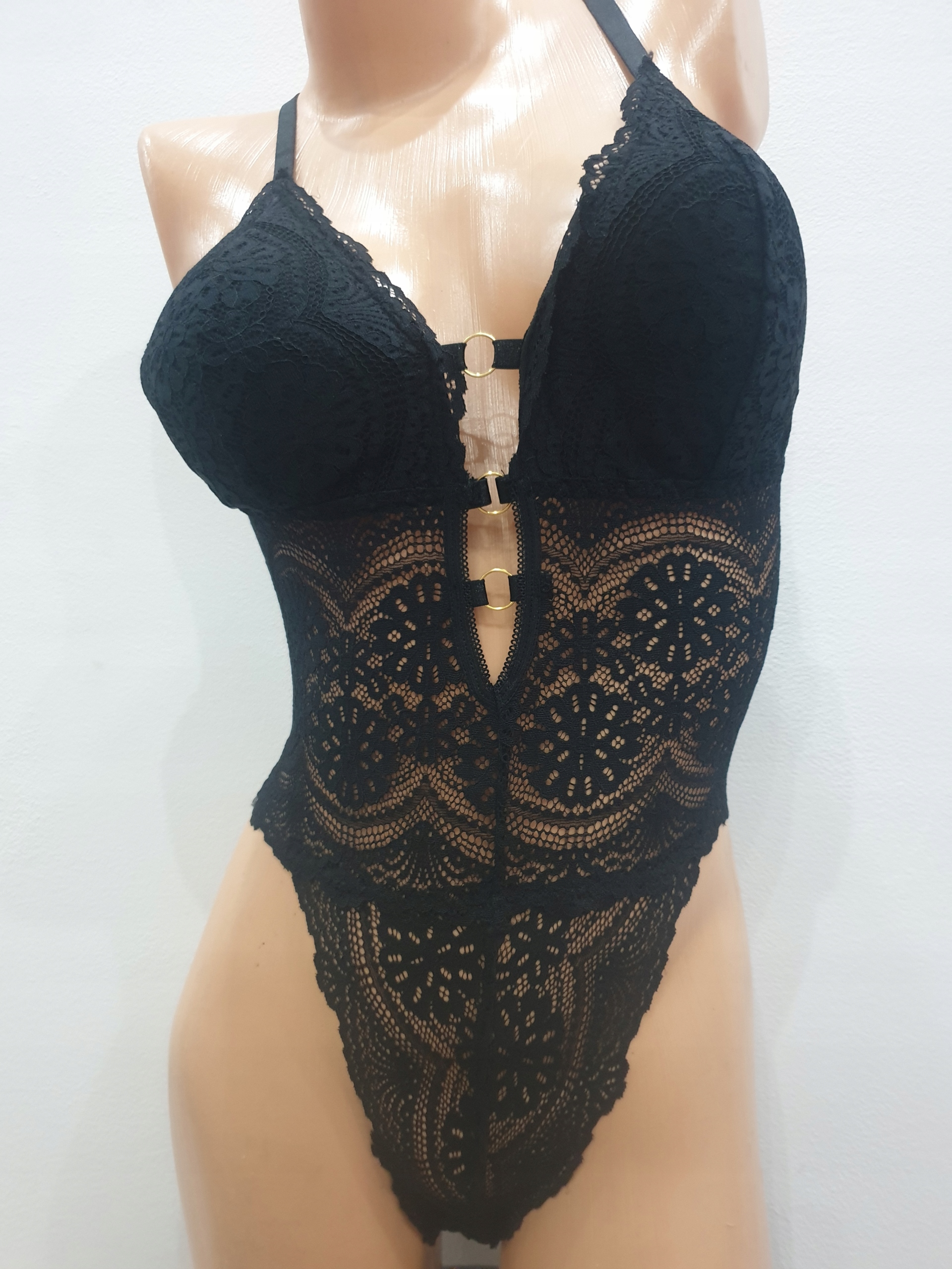 Body damskie koronkowe ROSE GIRL czarny L/XL