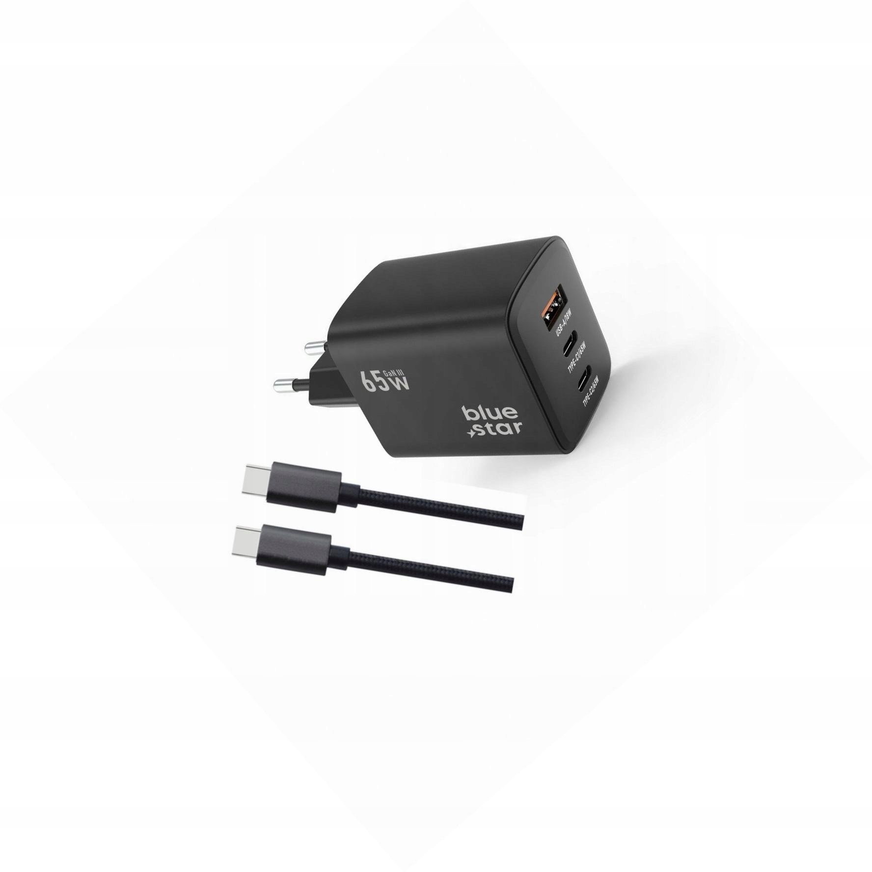 Szybka ładowarka Gan 65W z długim kablem 3 wejścia do Samsung A32 4G