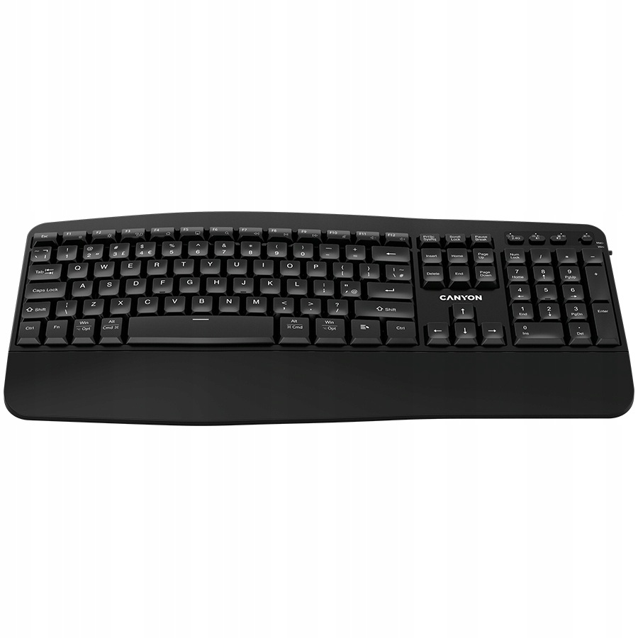 Canyon Bezdrátová Ergonomická Klávesnice Hkb W6 Černá Pro Pc Notebook