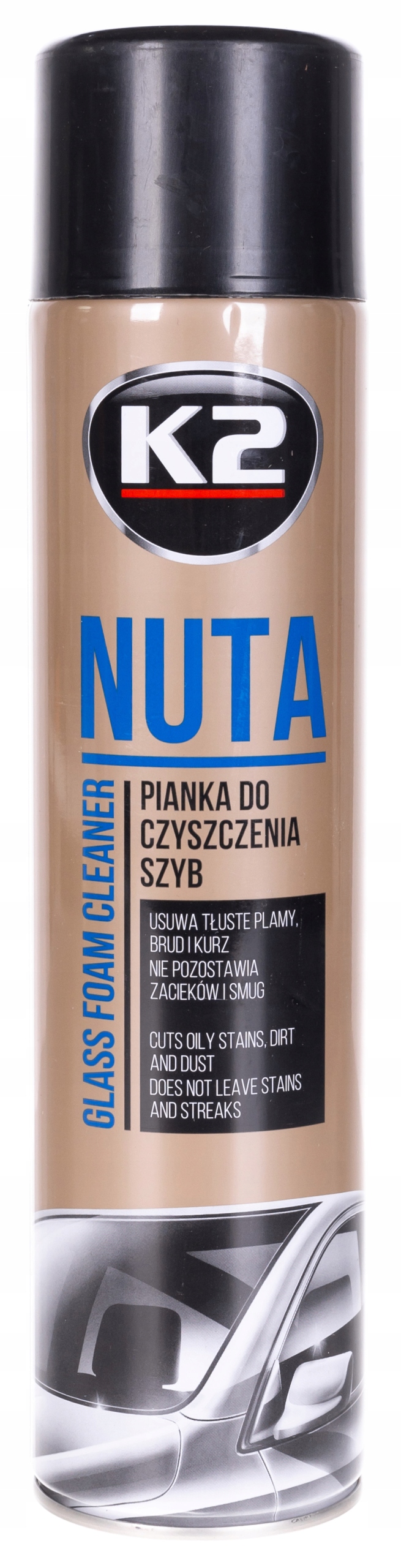 K2 NUTA-піна для миття скла дзеркал-600 мл