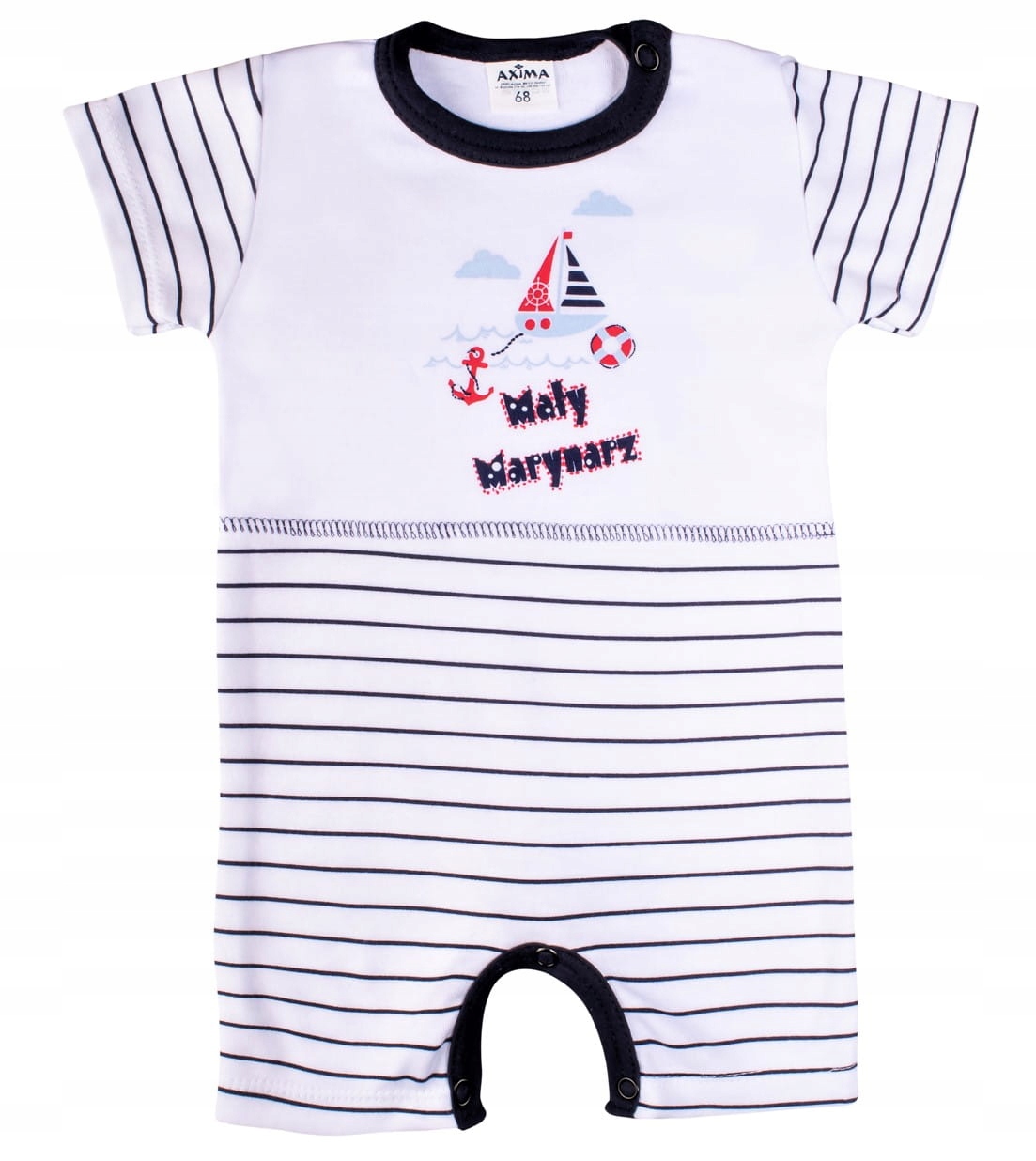 Rampers niemowlęcy bawełniany MAŁY MARYNARZ r. 62