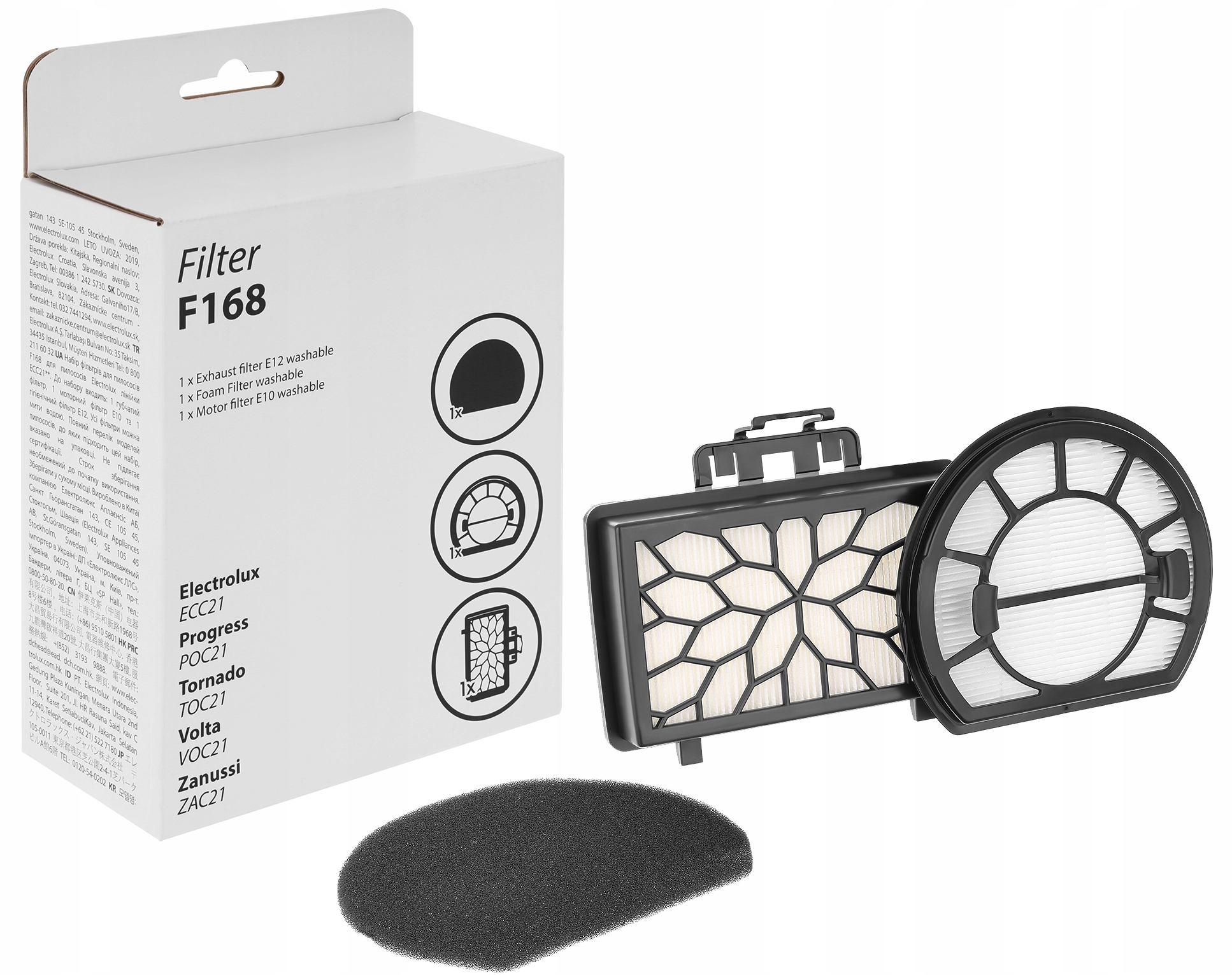

Zestaw filtrów F168 do odkurzacza Electrolux ECC21