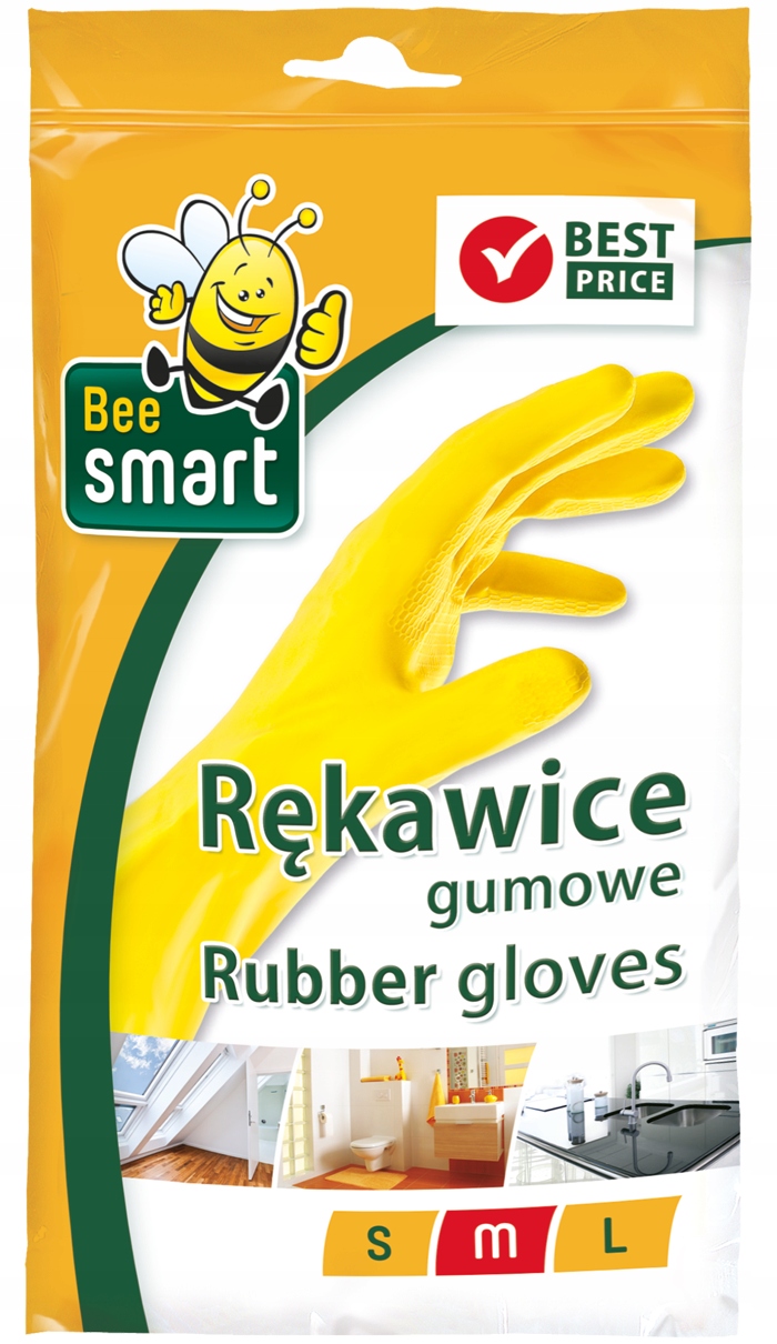 

Rękawice Gumowe ochronne mocne Bee Smart r. M
