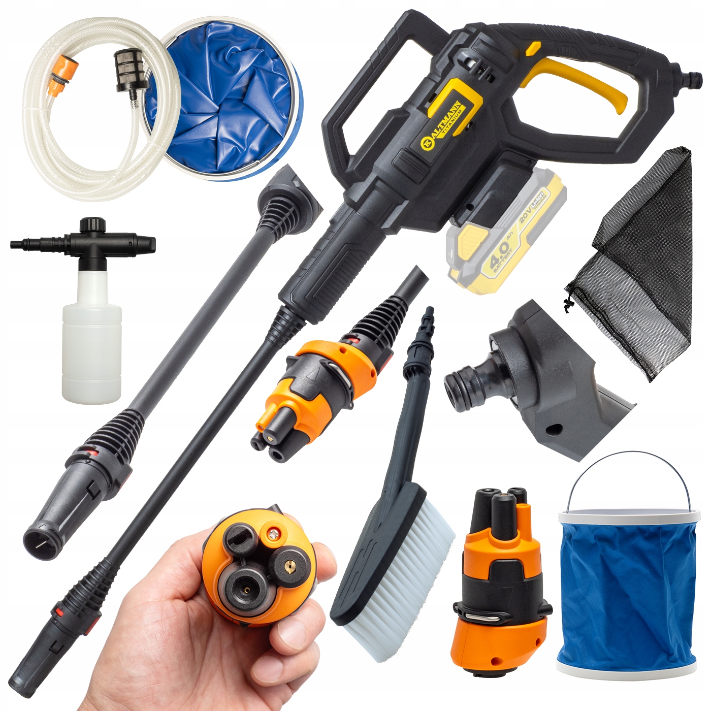 Myjka ciśnieniowa akumulatorowa Kaltmann 22bar Bezprzewodowa Przenośna Body