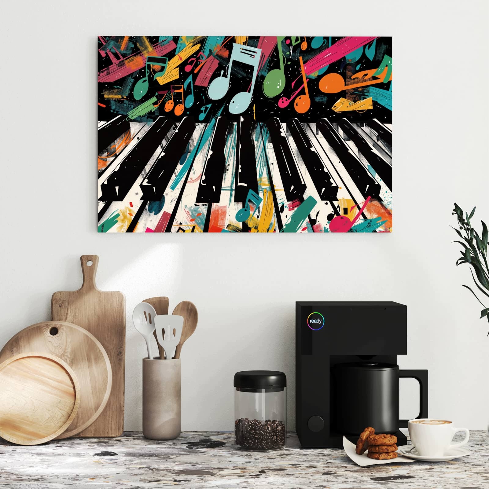 Magnetická tabule Nuty Klavír 60 × 40 cm