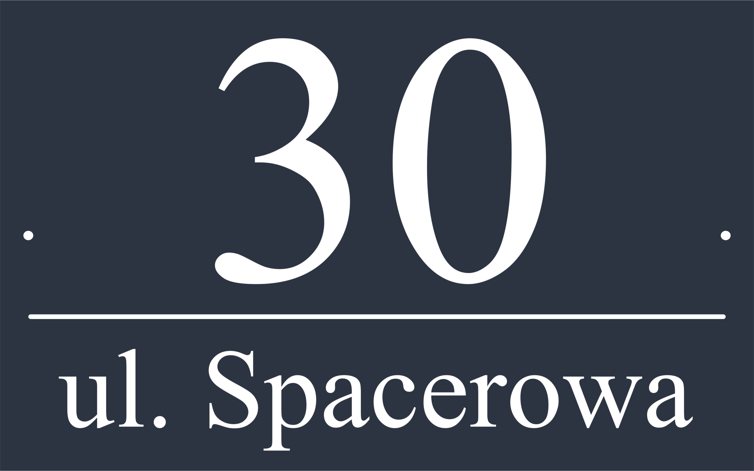 Tabliczka Adresowa Tablica Adresowa Duża - METALOWA - DRUK UV NUMER DOMU