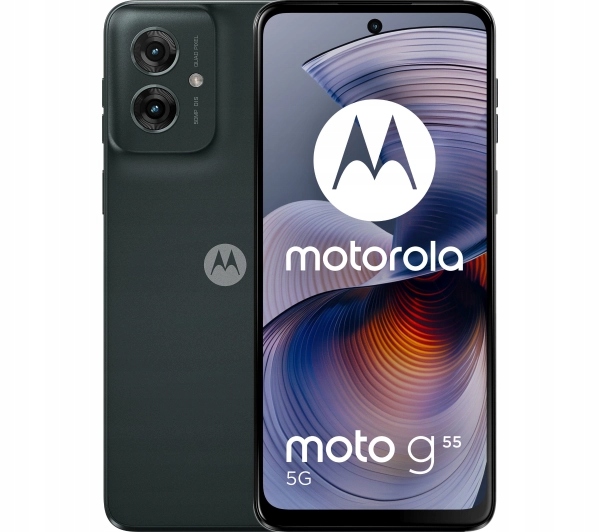 Smartfon Motorola moto G55 5G 8/256GB 120Hz Forest Grey Czarny Ładowarka