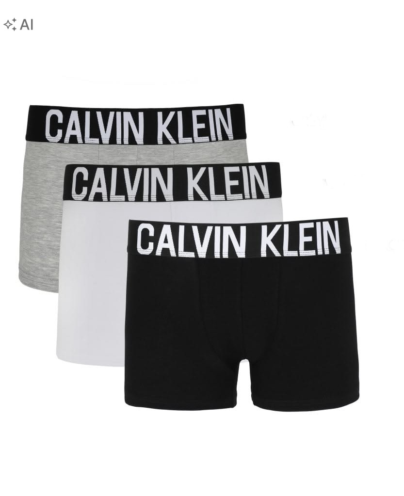Calvin Klein Intense Power Spodní Prádlo Boxerky (3 Páry) Black White Gry vel. L