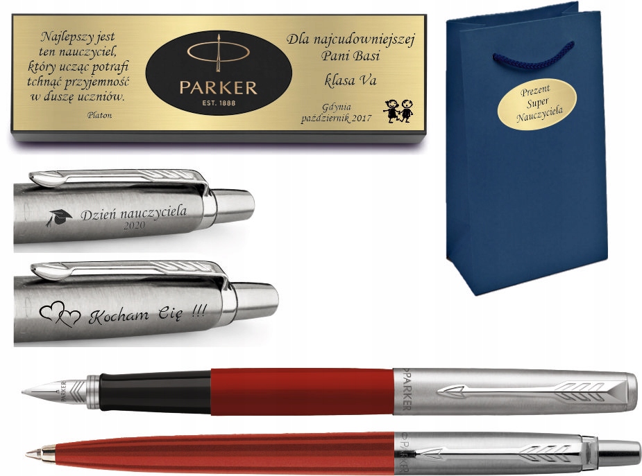 

Parker Jotter pióro długopi Zestaw czerwony Grawer