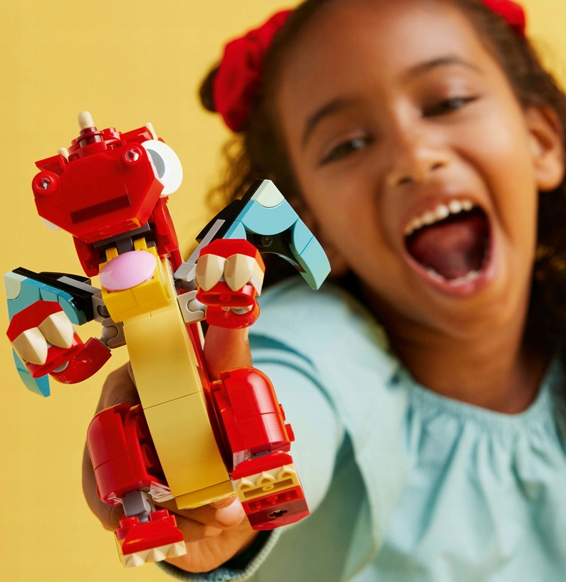 LEGO Creator Czerwony smok 31145 ZESTAW KLOCKÓW 3W1 NA PREZENT RYBA FENIKS Wiek dziecka 6 lat +