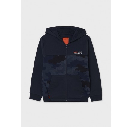 Mayoral 7420 Bluza Z Kapturem na zamek moro r.166