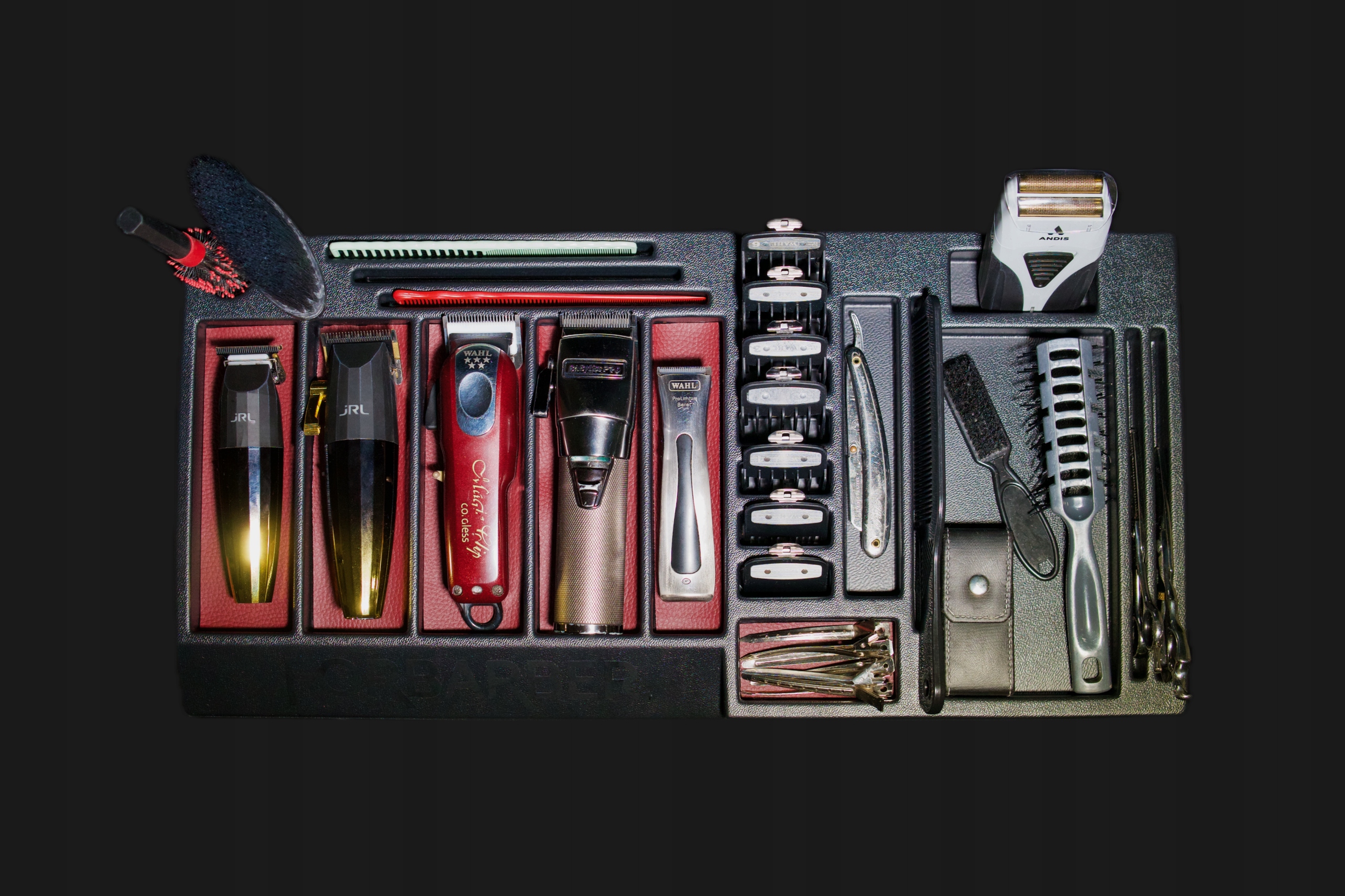 Barber Organizer Barberski fryzjerski+LOGO+MATA CZ Wysokość 3 cm