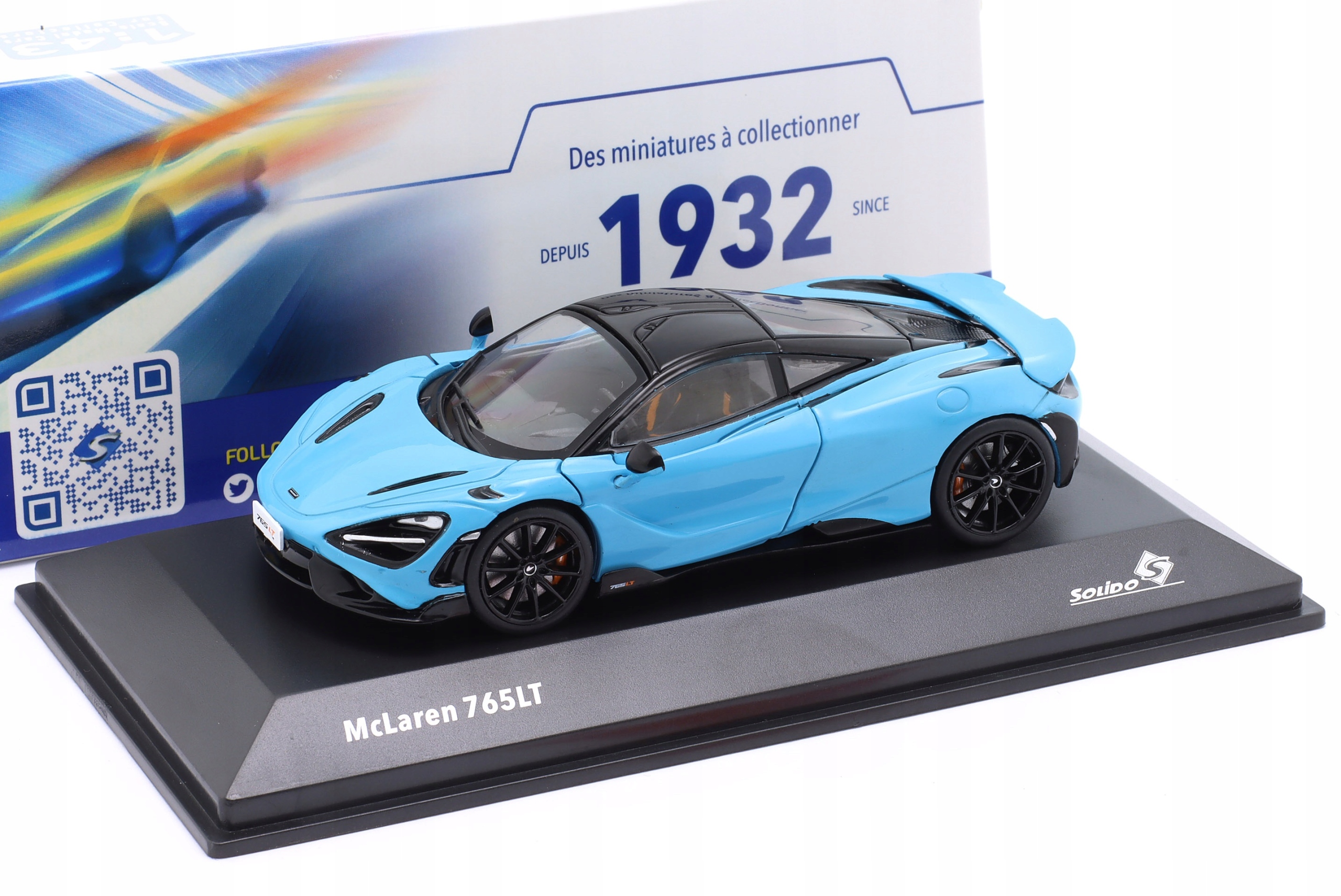Solido Mclaren 765LT 2020 Curacao Blue 1:43