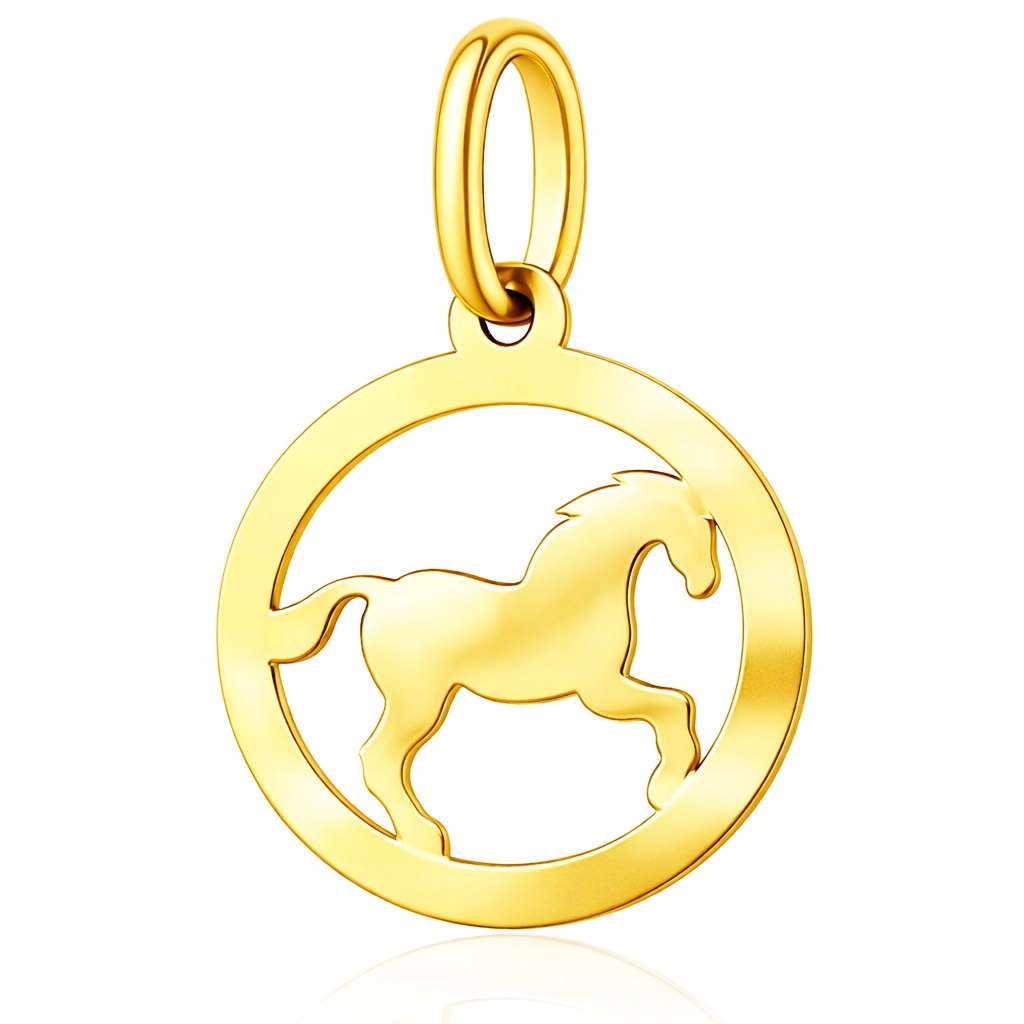 Zlatý přívěsek kůň koník na řetízek Au 585