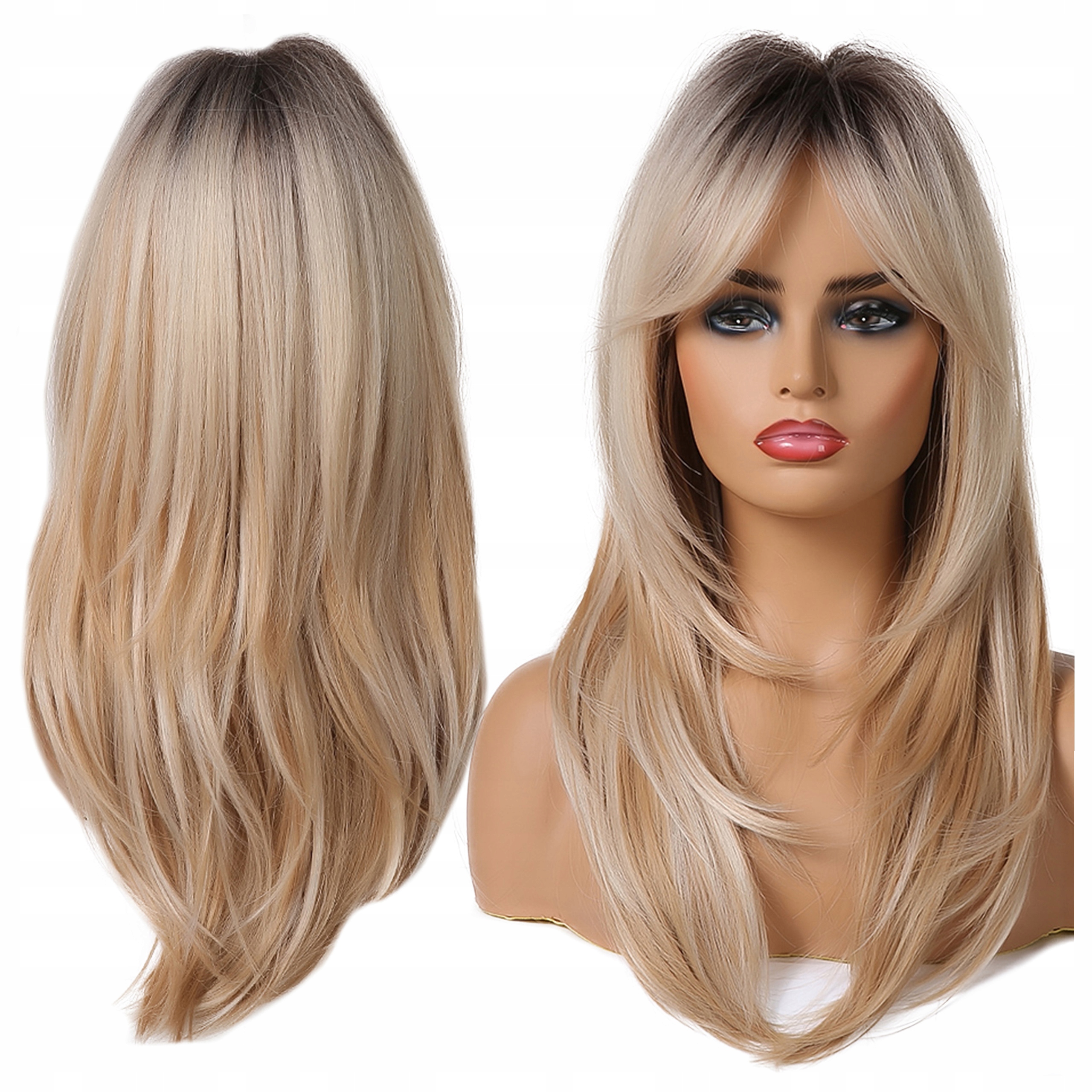 Peruka ombre blond fale Jak Naturalne grzywka