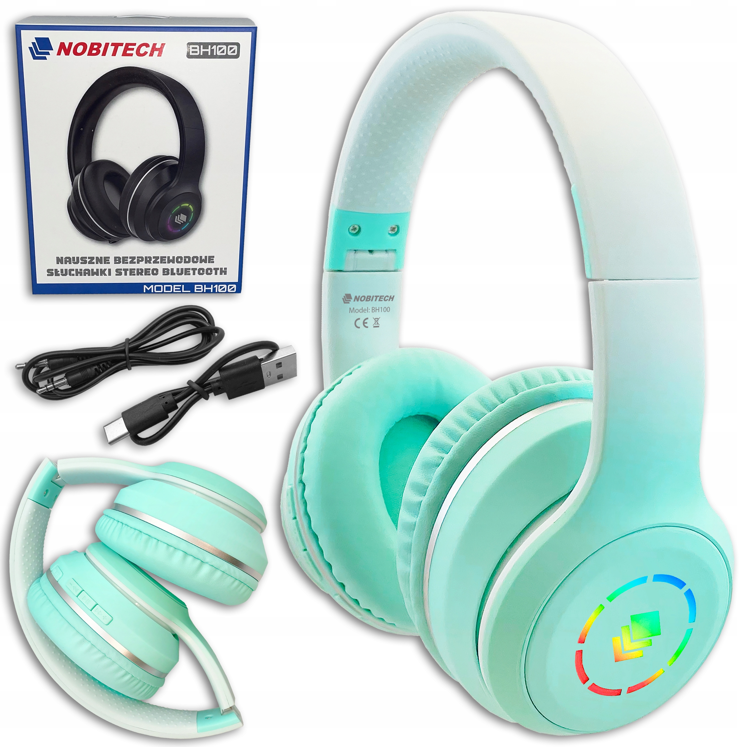

Słuchawki Bezprzewodowe Bluetooth Nauszne Mikrofon