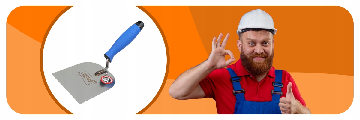 KIELNIA SZTUKATORSKA NIERDZEWNA 120 MM UCHWYT GUMOWY INSTAR Waga produktu z opakowaniem jednostkowym 0.3 kg