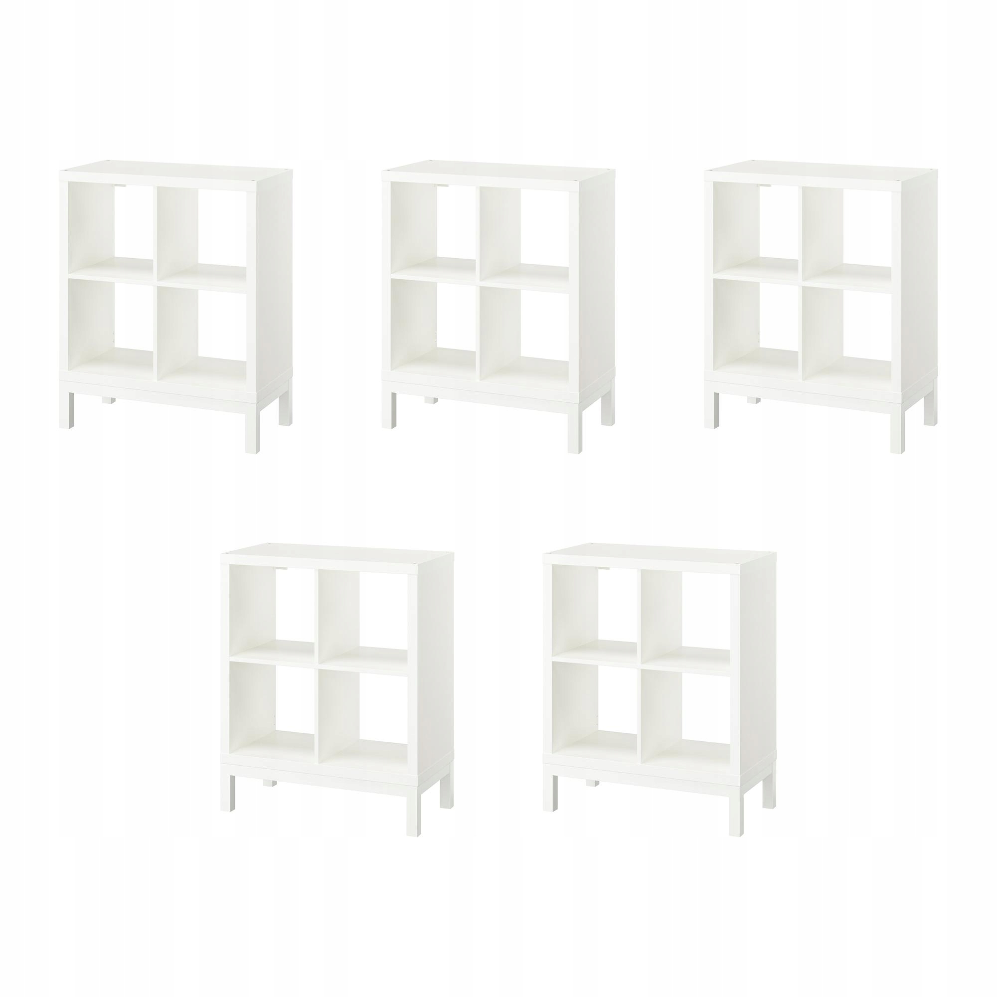 5 szt. Biały regał z ramą nośną 77x94 cm funkcjonalność i styl w jednym