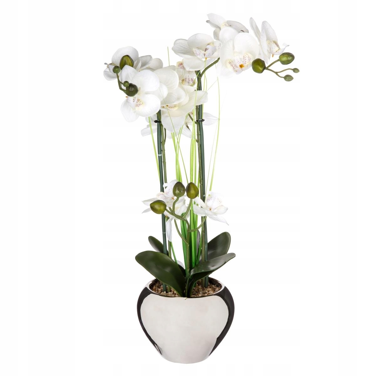 

Storczyk sztuczna orchidea w doniczce srebrna 53cm